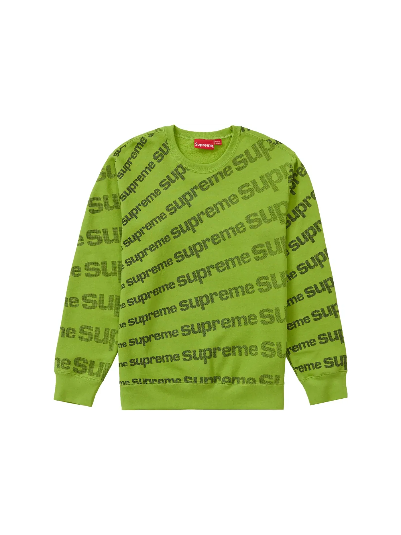 Мужской свитшот Radial Crewneck Supreme — изображение 1 из 1, лаймовый