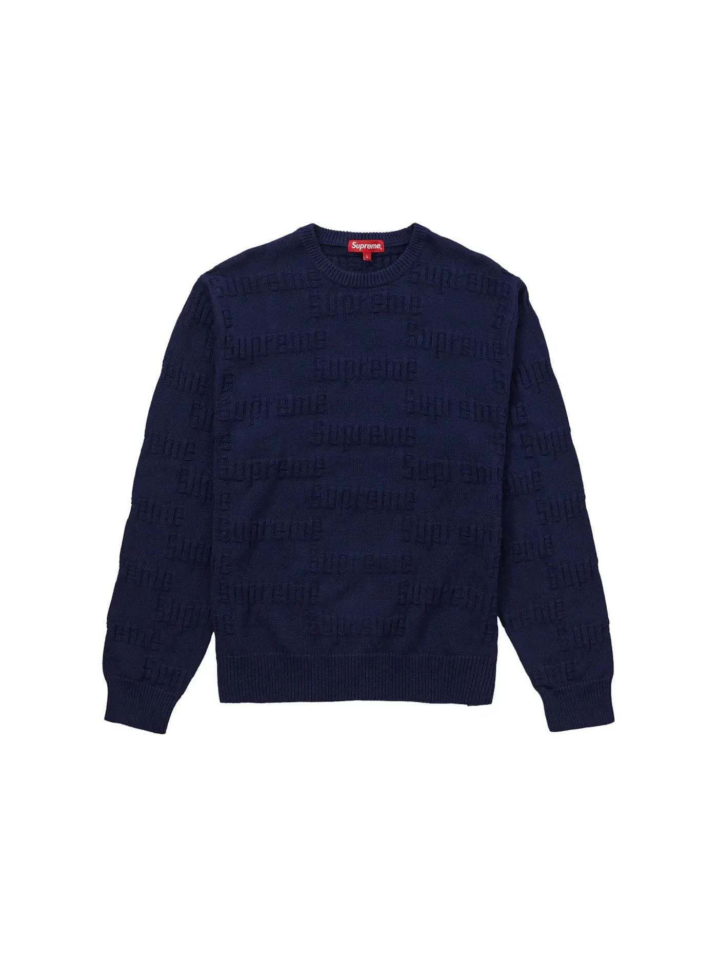 Мужской свитер с принтом Supreme Sweater — изображение 1 из 1, темно-синий
