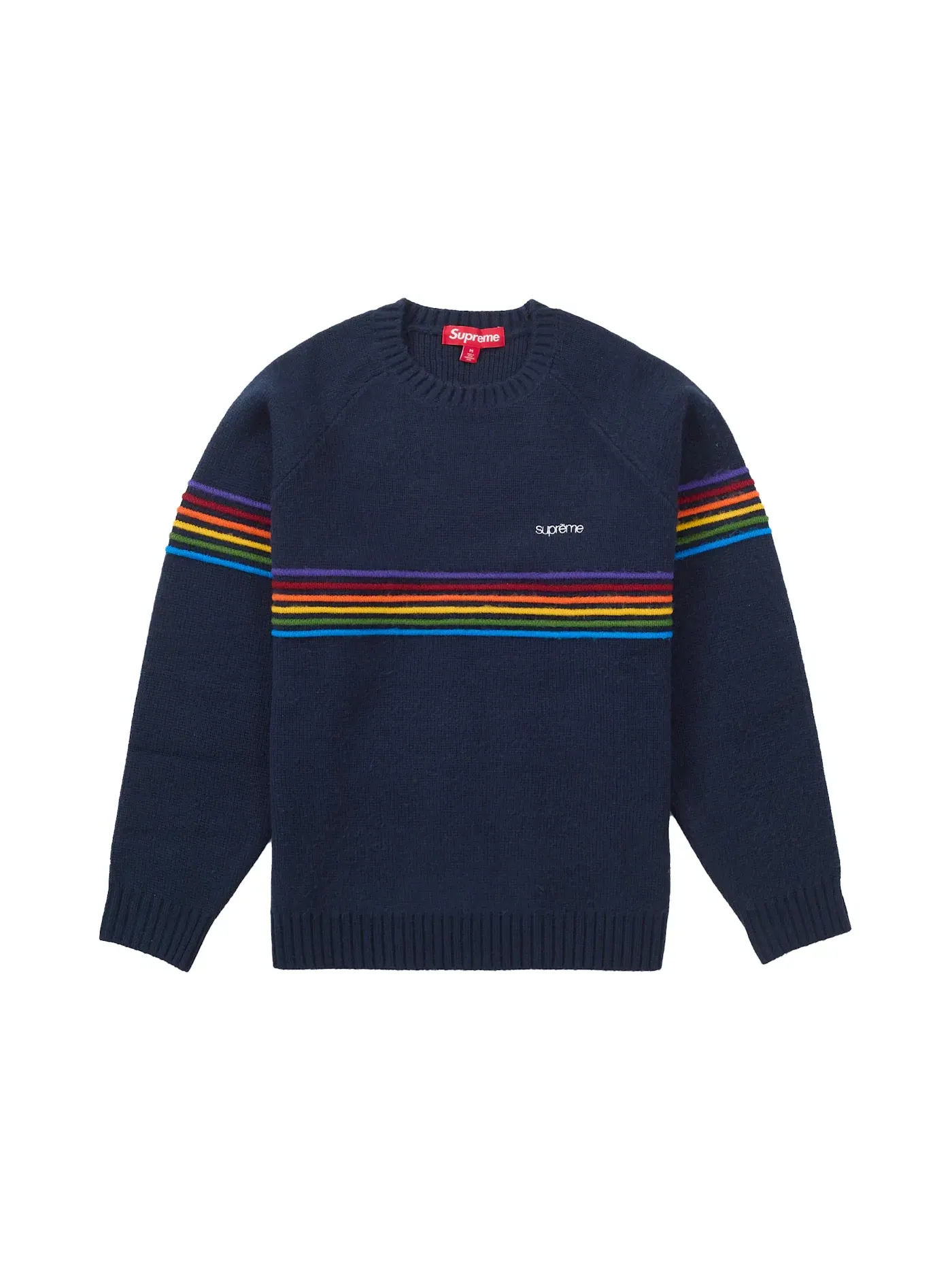 Мужской свитер с рельефным рисунком Supreme Navy — изображение 1 из 2