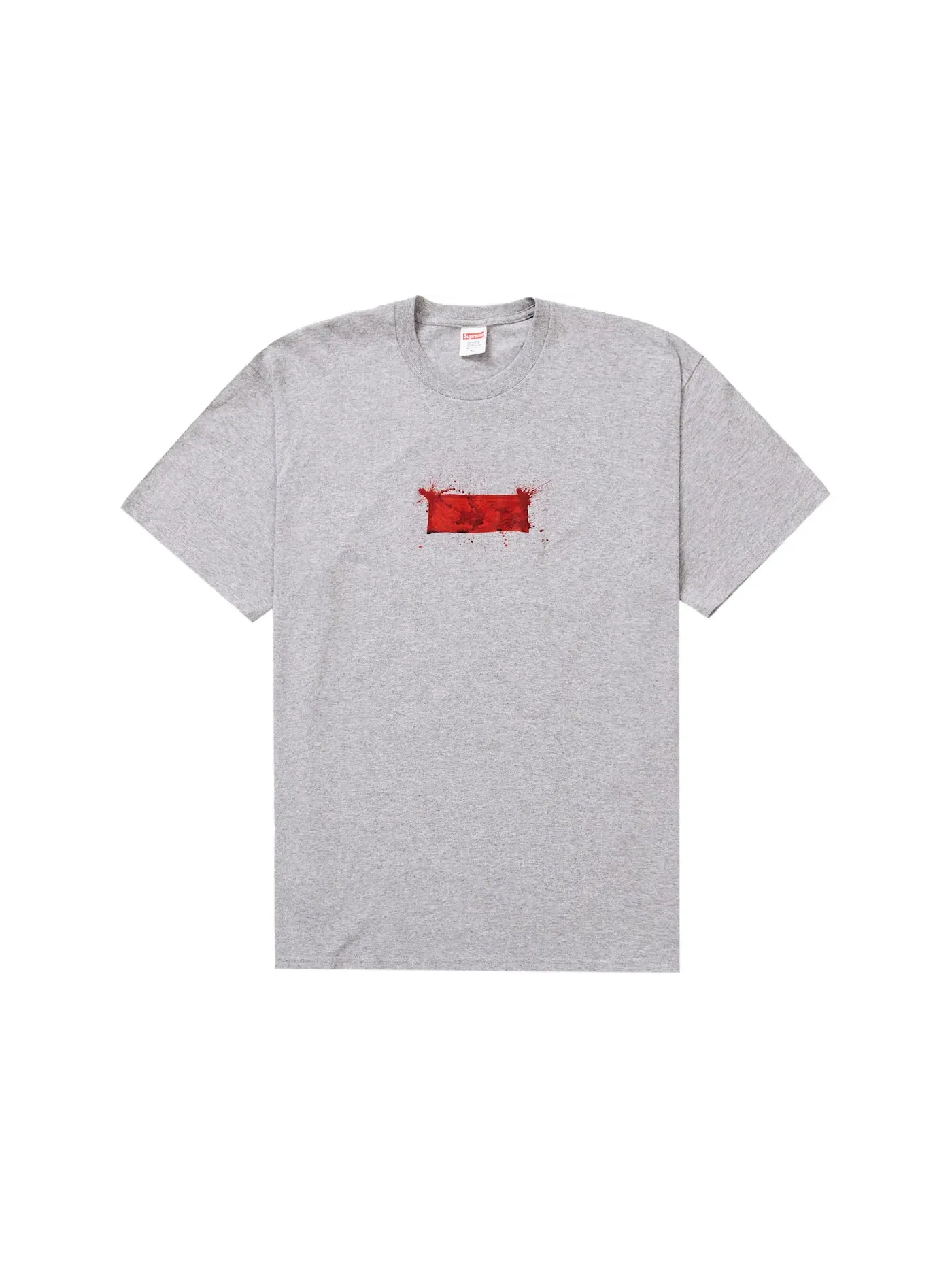 Мужская футболка с принтом Supreme Ralph Steadman Box Logo — изображение 1 из 2, серый