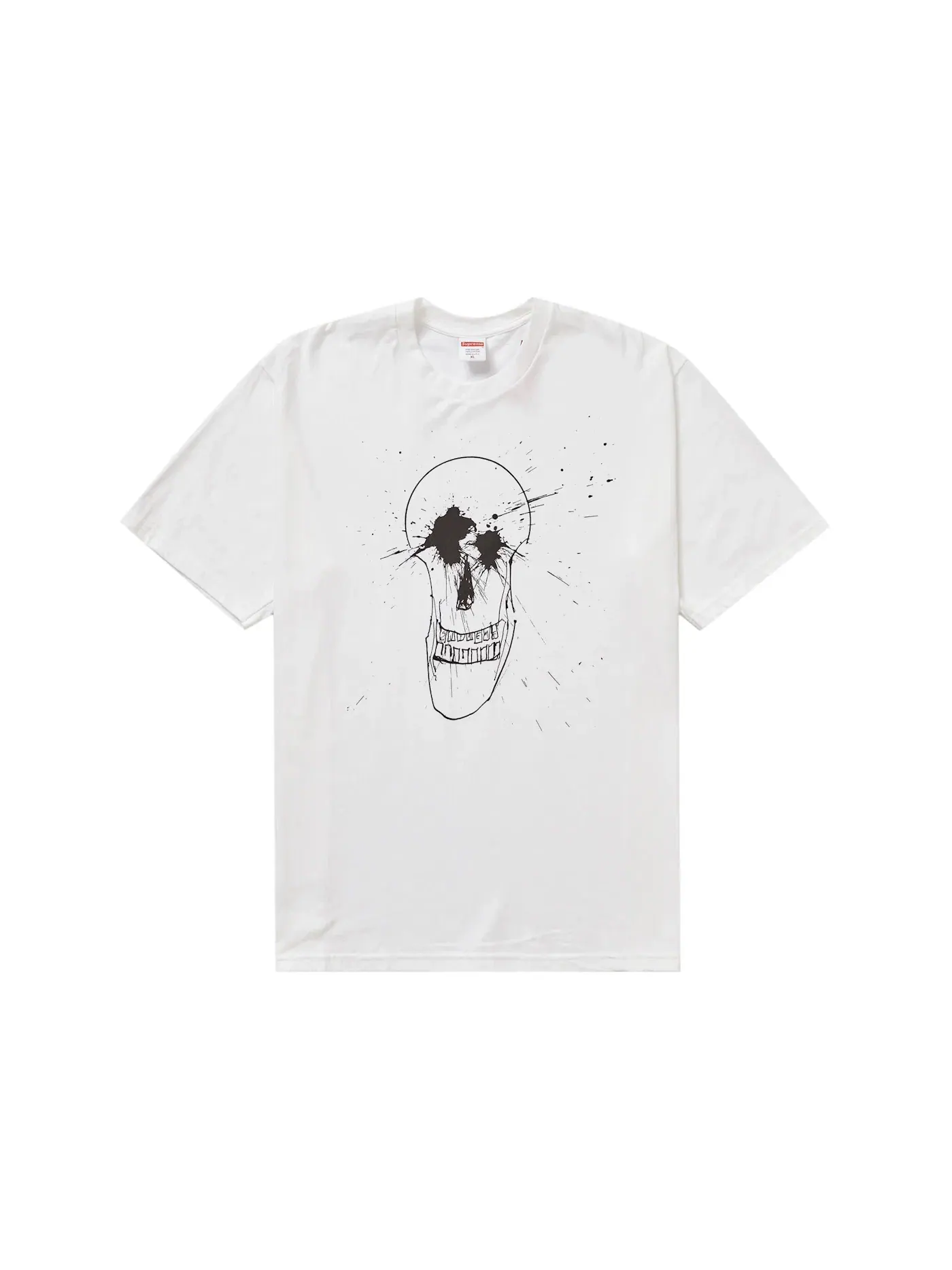 Мужская футболка с принтом Supreme Ralph Steadman Skull Tee — изображение 1 из 2, белый