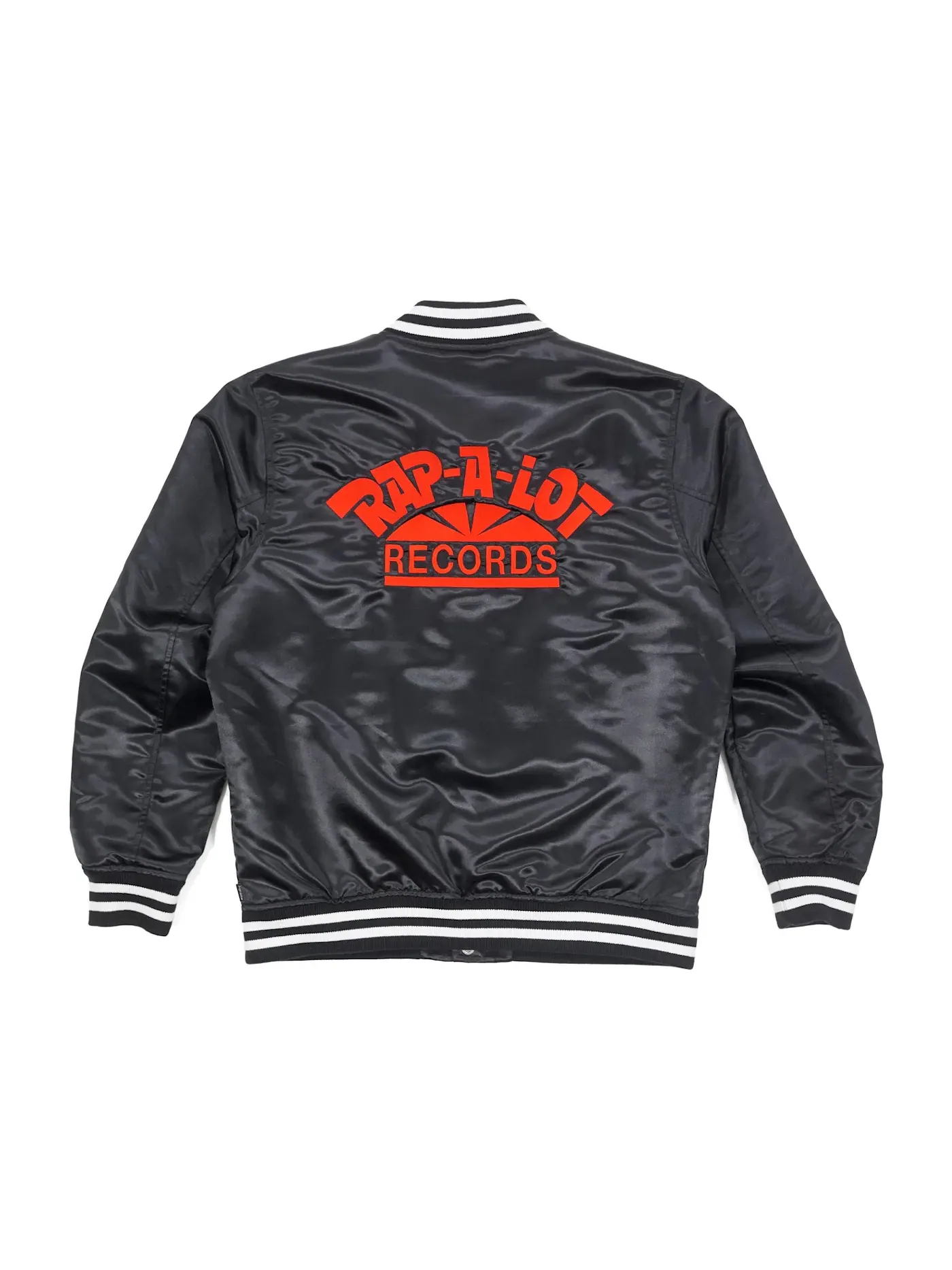 Мужская куртка с сатиновой отделкой Supreme Rap A Lot Records Satin Club Jacket — изображение 2 из 2, черный