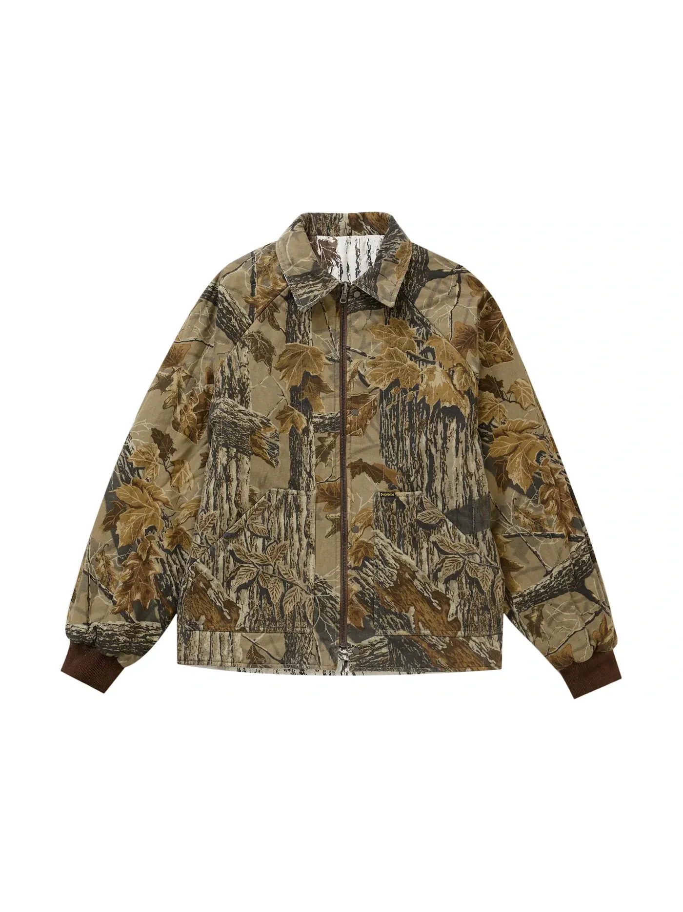 Мужская куртка-пуховик стеганая с принтом Supreme RealTree Snow Camo — изображение 3 из 4