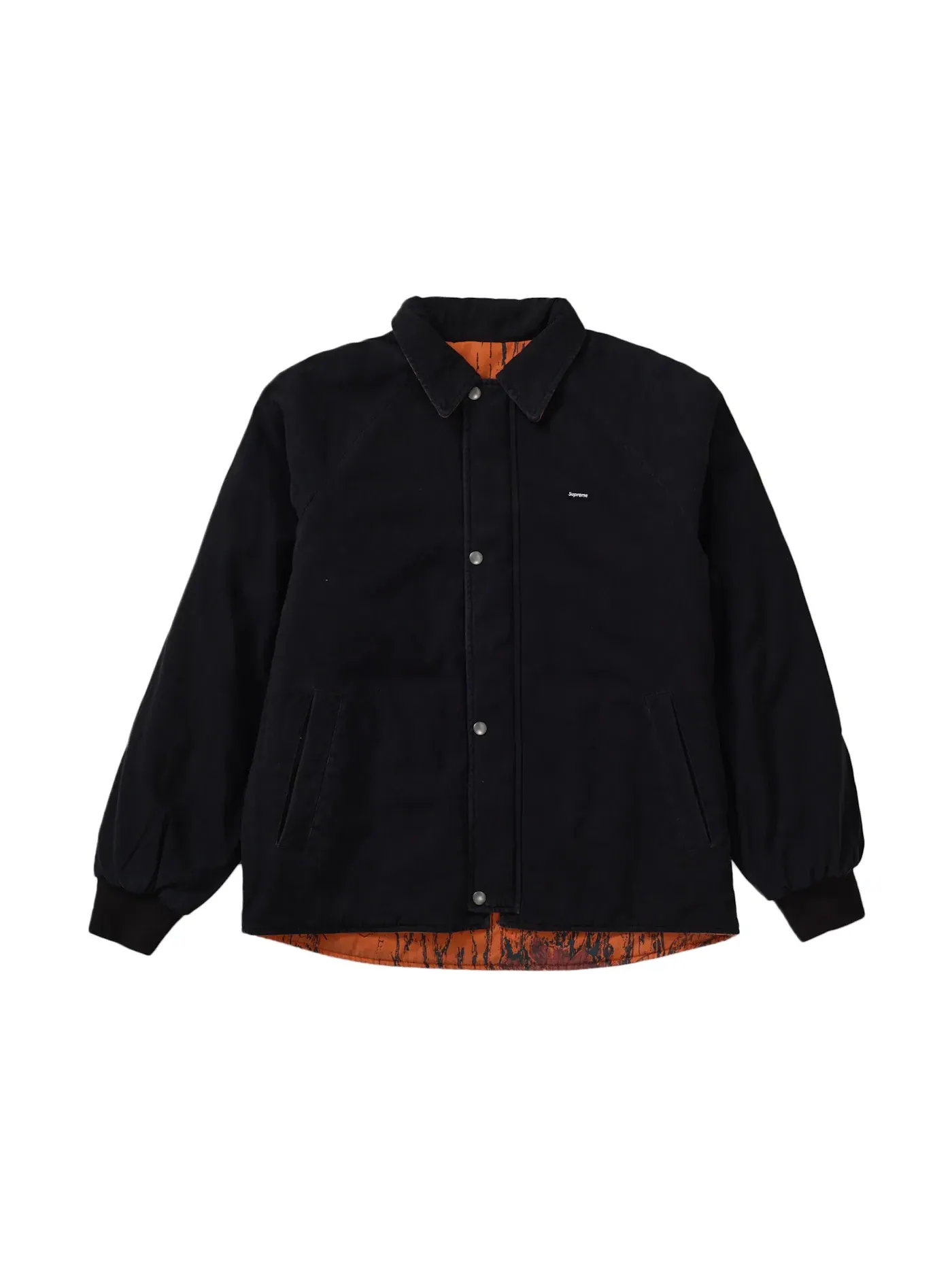 Мужская куртка-бомбер с принтом Supreme RealTree Reversible Quilted Work Jacket — изображение 2 из 3, черный