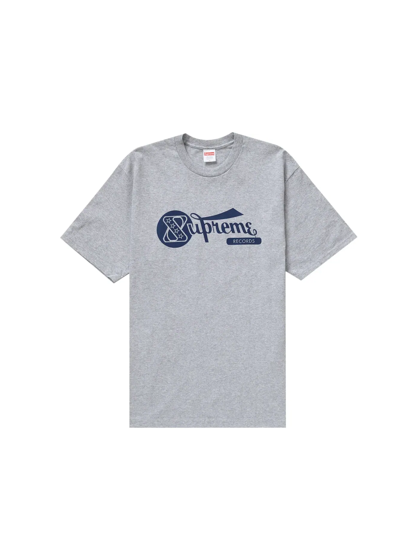 Мужская футболка с принтом Supreme Records Tee — изображение 1 из 1, серый