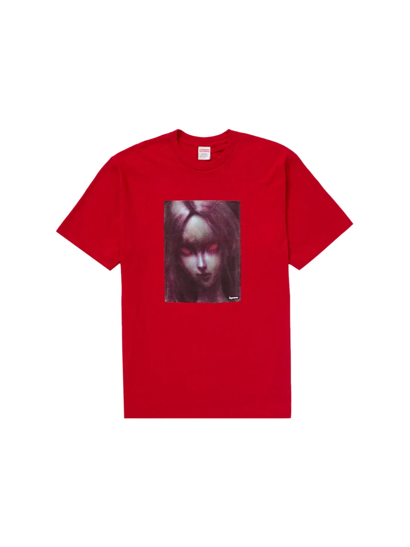 Мужская футболка с принтом Supreme Tee — изображение 1 из 1, красный