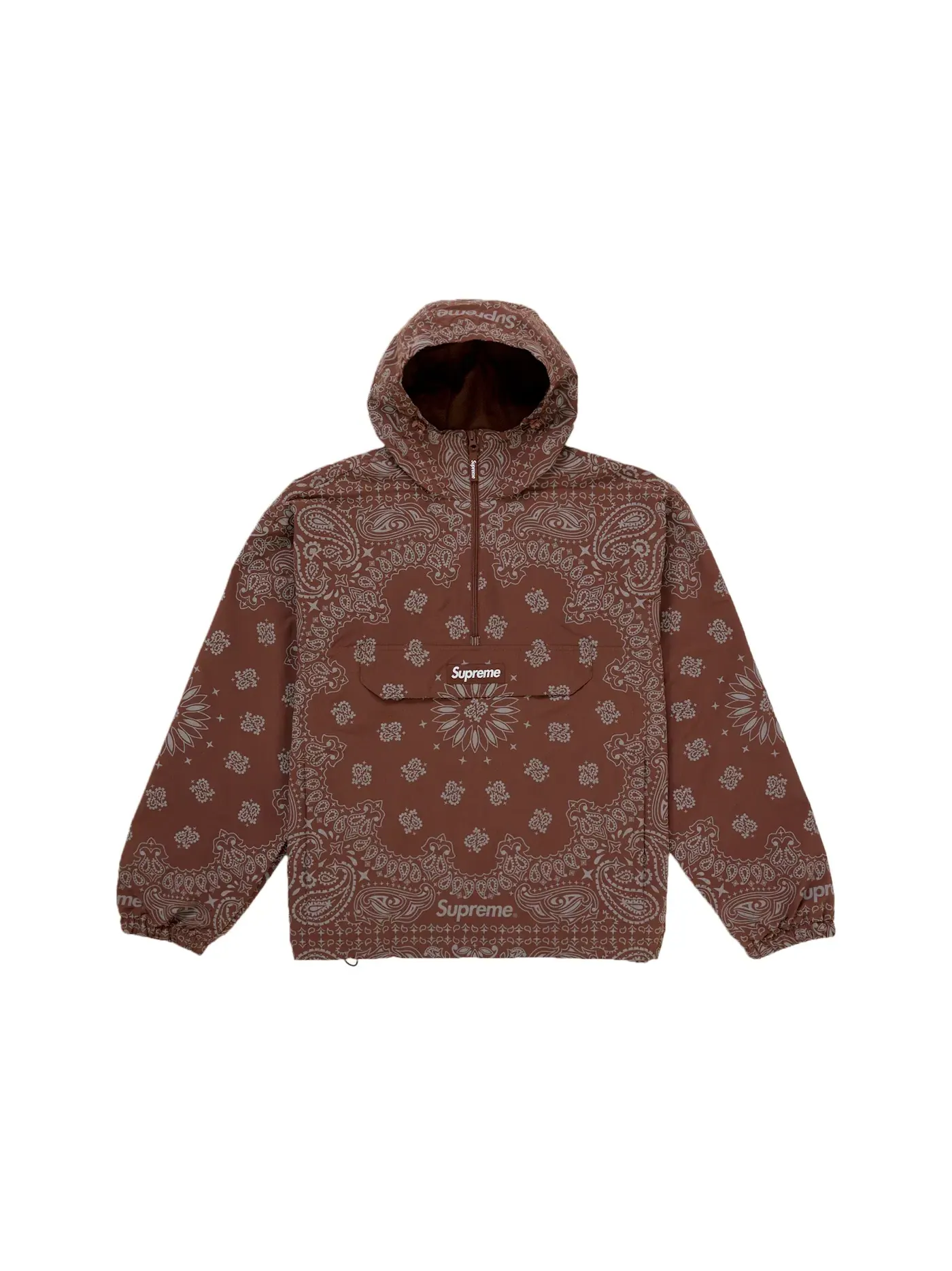 Мужская куртка-анорак с принтом Anorak Supreme — изображение 1 из 2, коричневый
