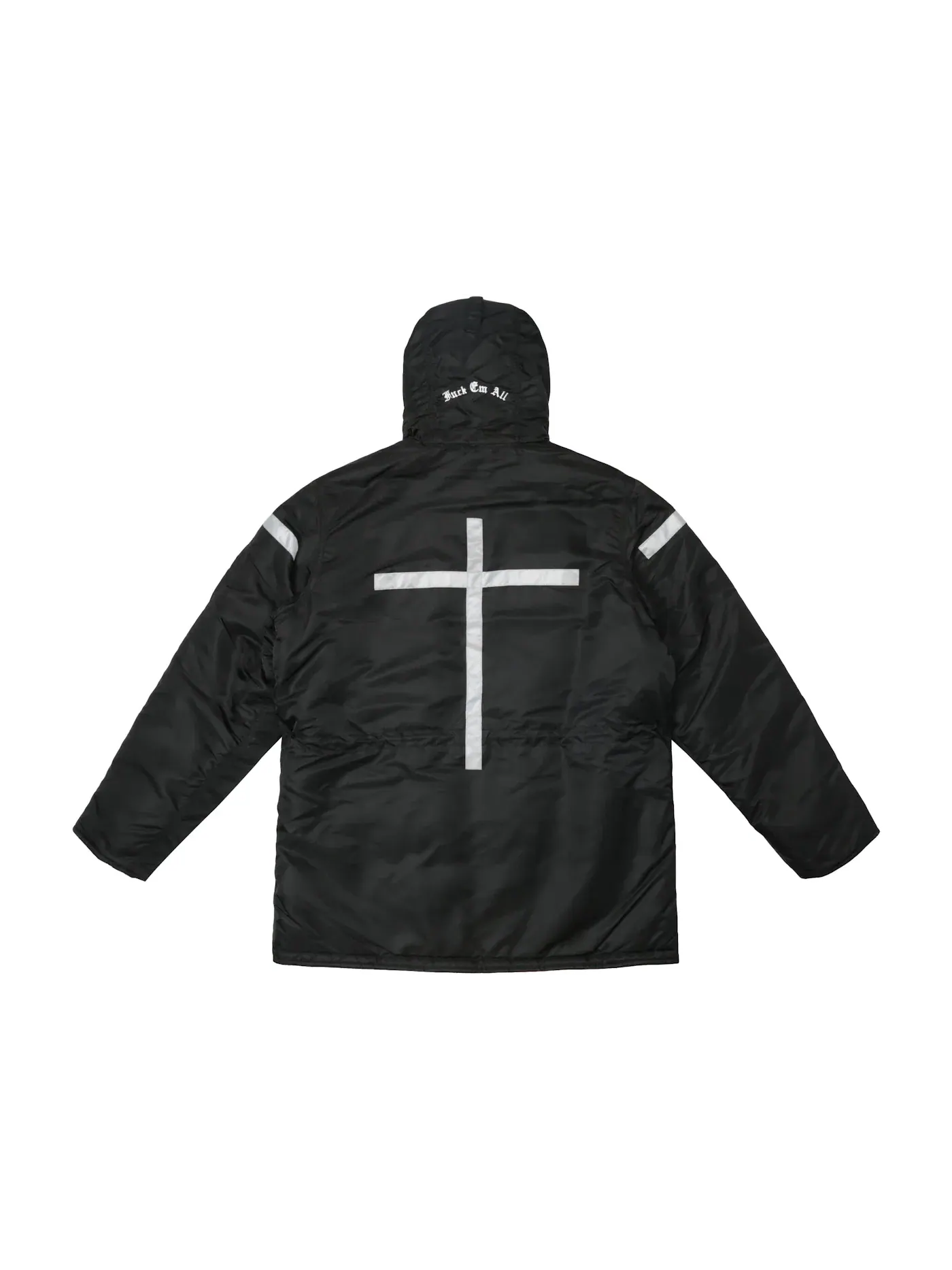 Мужское пальто с отражающим крестом Parka Supreme — изображение 2 из 3, черный