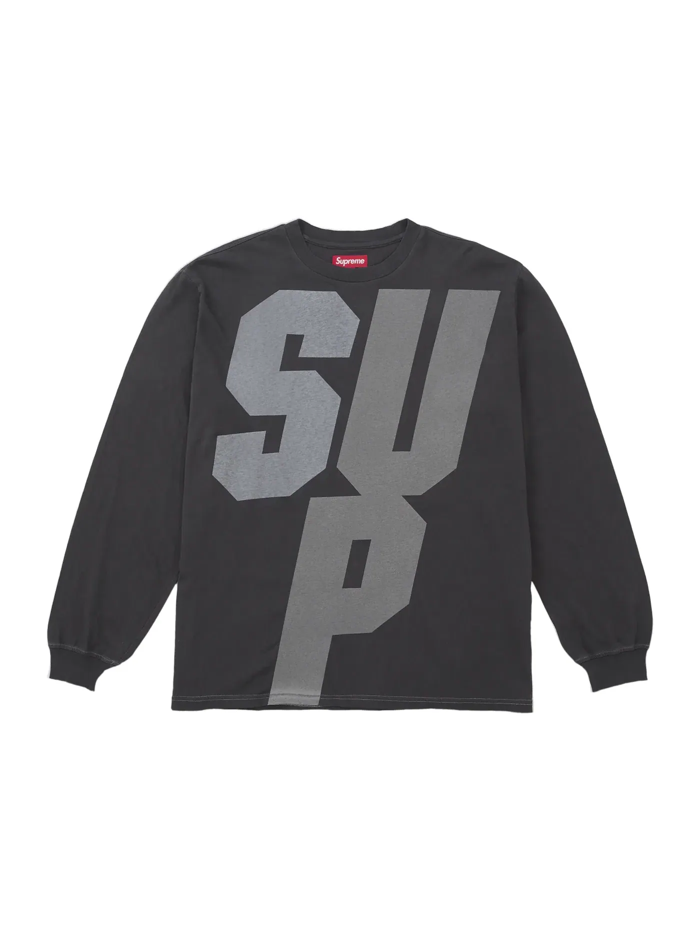 Мужская футболка с длинным рукавом с отражающими деталями Supreme — изображение 3 из 4, черный
