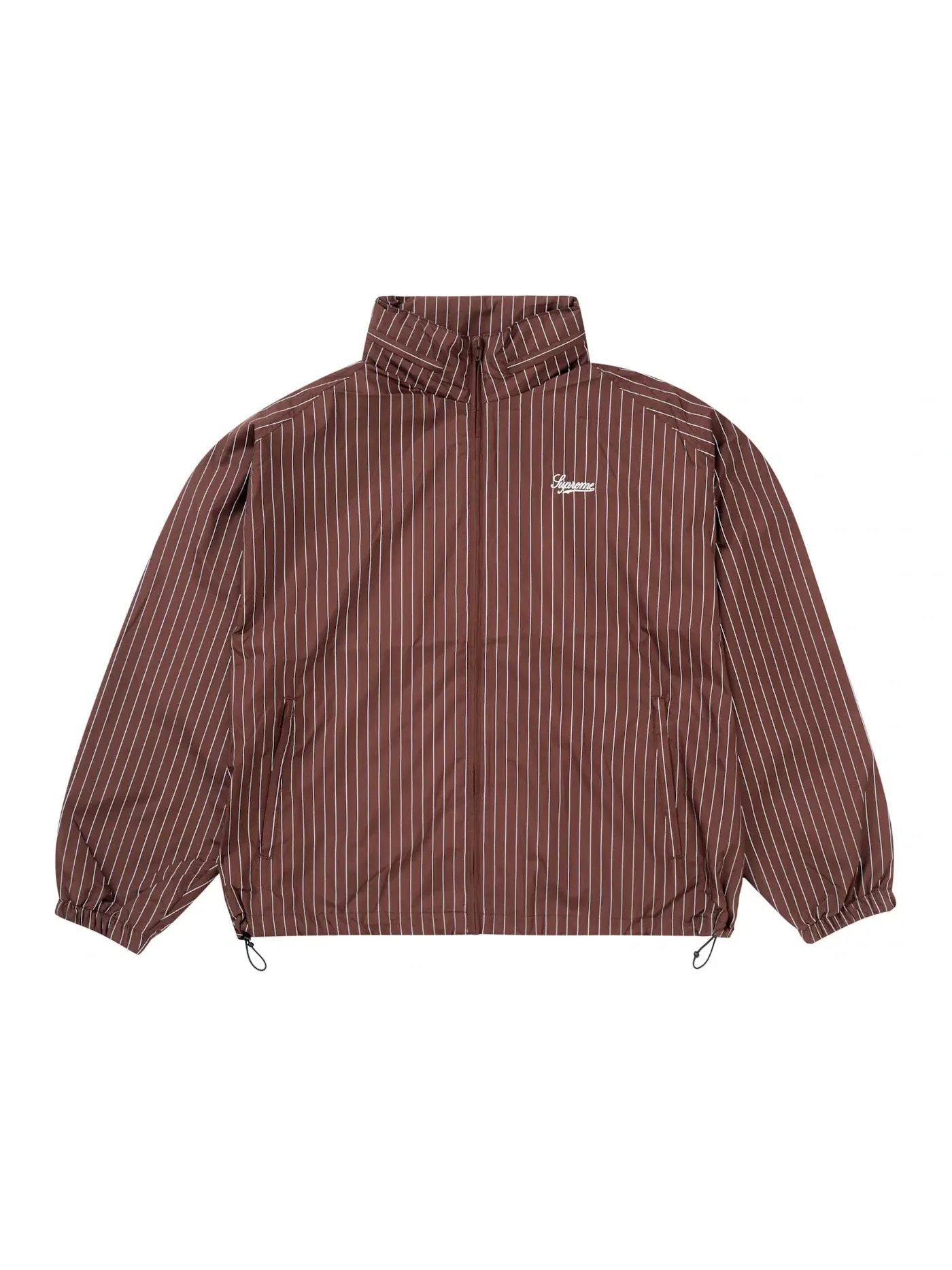 Мужская куртка с принтом Supreme Reflective Pinstripe Track Jacket — изображение 1 из 3, коричневый