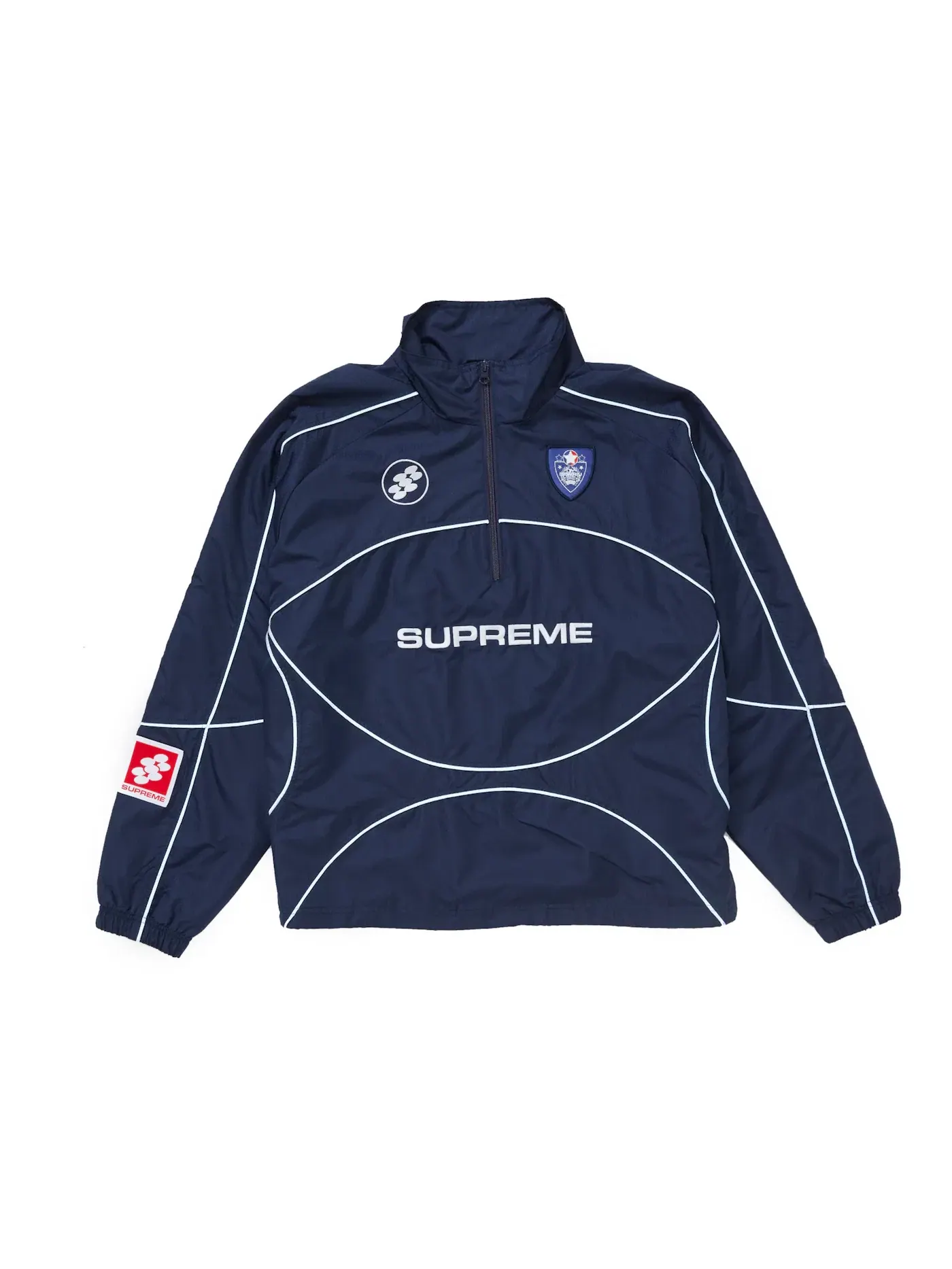 Мужской пуловер с принтом Pullover Supreme — изображение 1 из 2, темно-синий