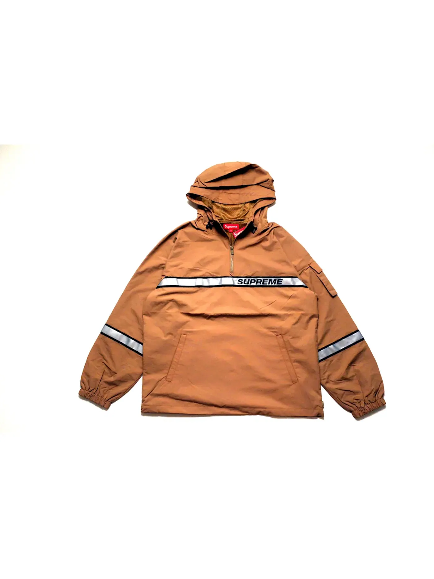 Мужской пуловер с капюшоном и светоотражающими полосами Supreme Pullover — изображение 1 из 2, бежевый