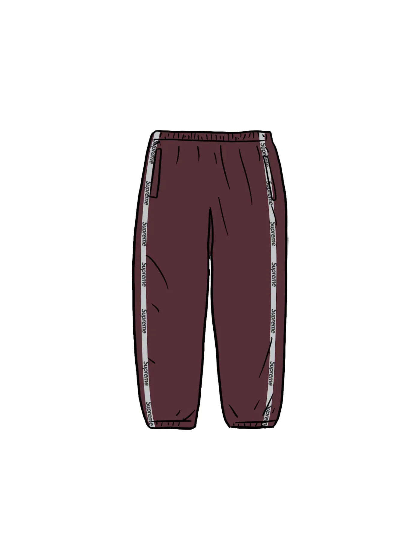 Мужские штаны с принтом Pant Supreme — изображение 1 из 1, фиолетовый