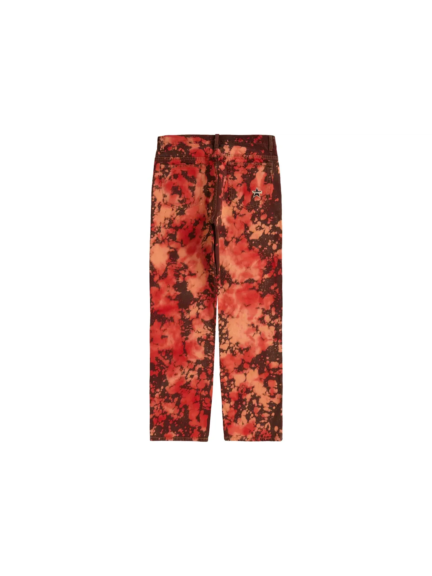 Мужские джинсы Bleached Red Supreme — изображение 2 из 2, красный