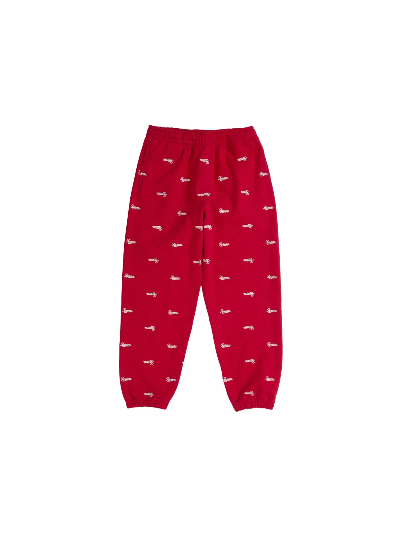 Мужские спортивные штаны с принтом Supreme Sweatpant Red — изображение 1 из 2