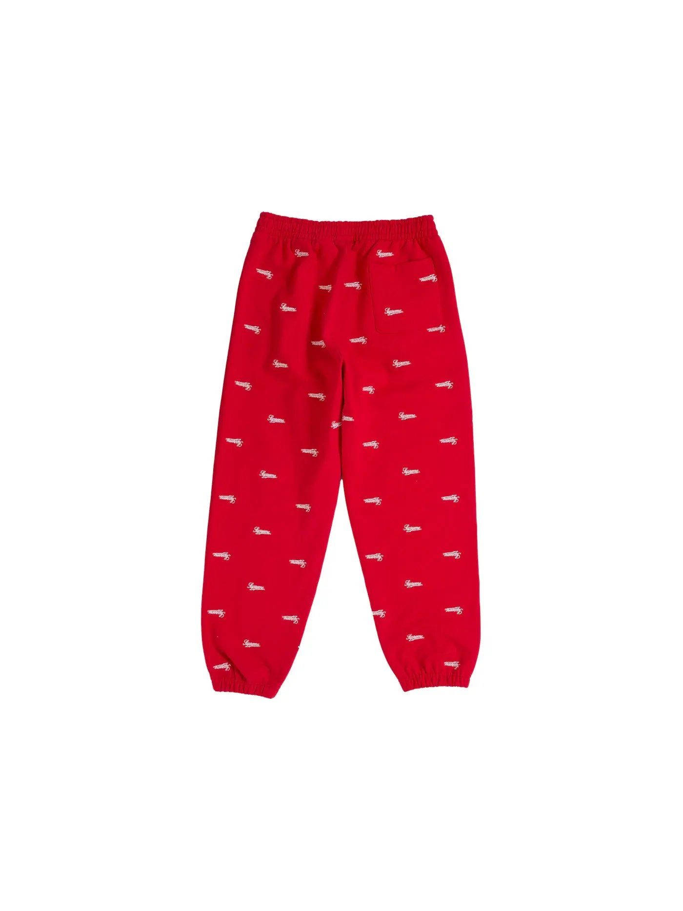 Мужские спортивные штаны с принтом Supreme Sweatpant Red — изображение 2 из 2