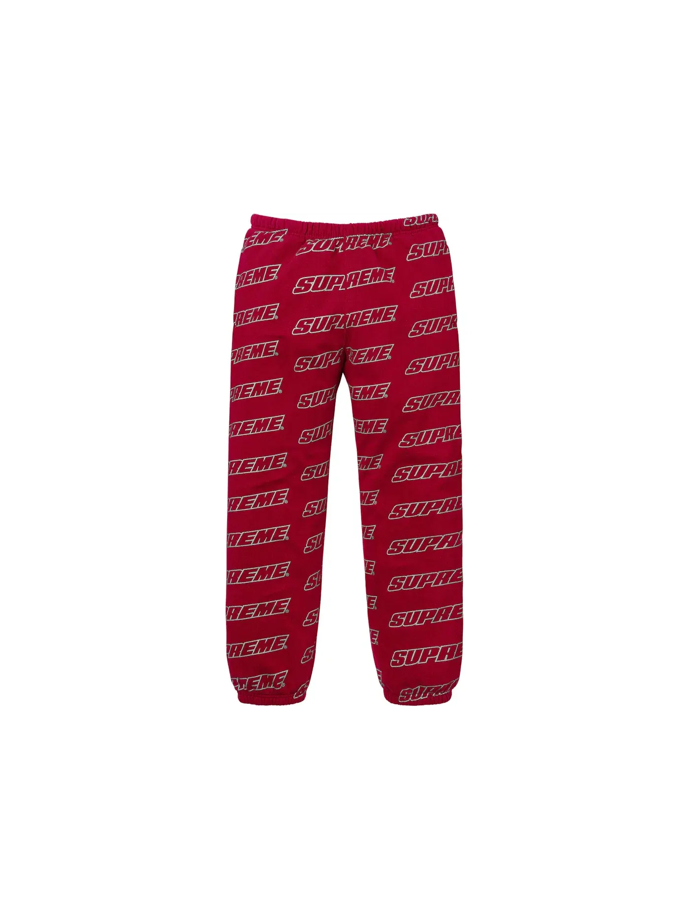 Мужские спортивные штаны с принтом Supreme Sweatpant — изображение 1 из 2, красный