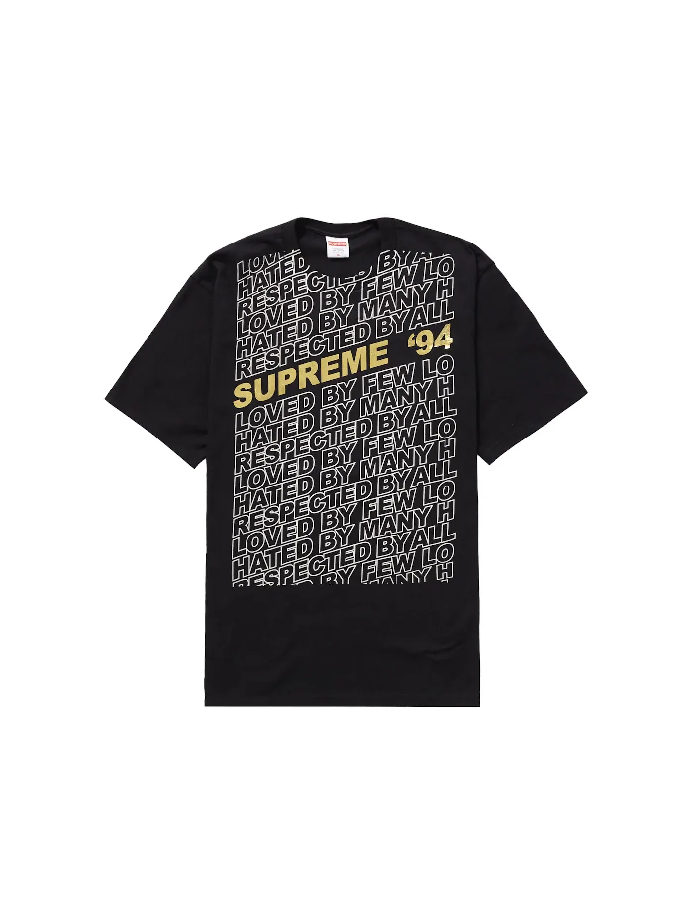 Мужская футболка с принтом Supreme Tee — изображение 1 из 1, черный