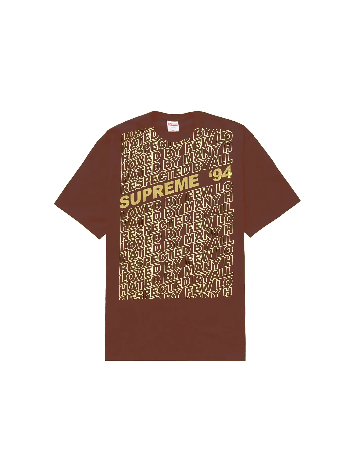 Мужская футболка с принтом Supreme Tee — изображение 1 из 1, коричневый