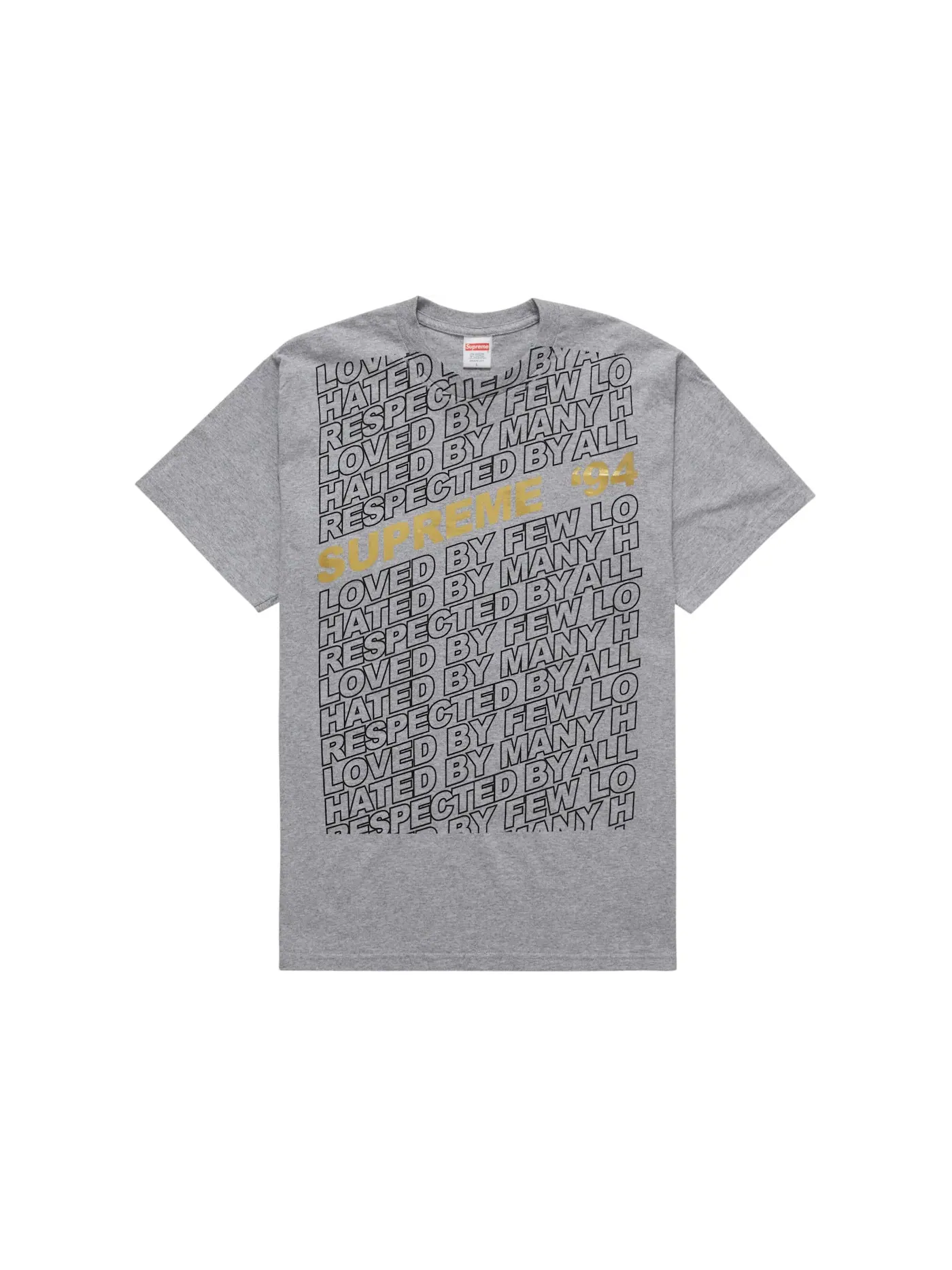 Мужская футболка с принтом Supreme Tee — изображение 1 из 1, серый