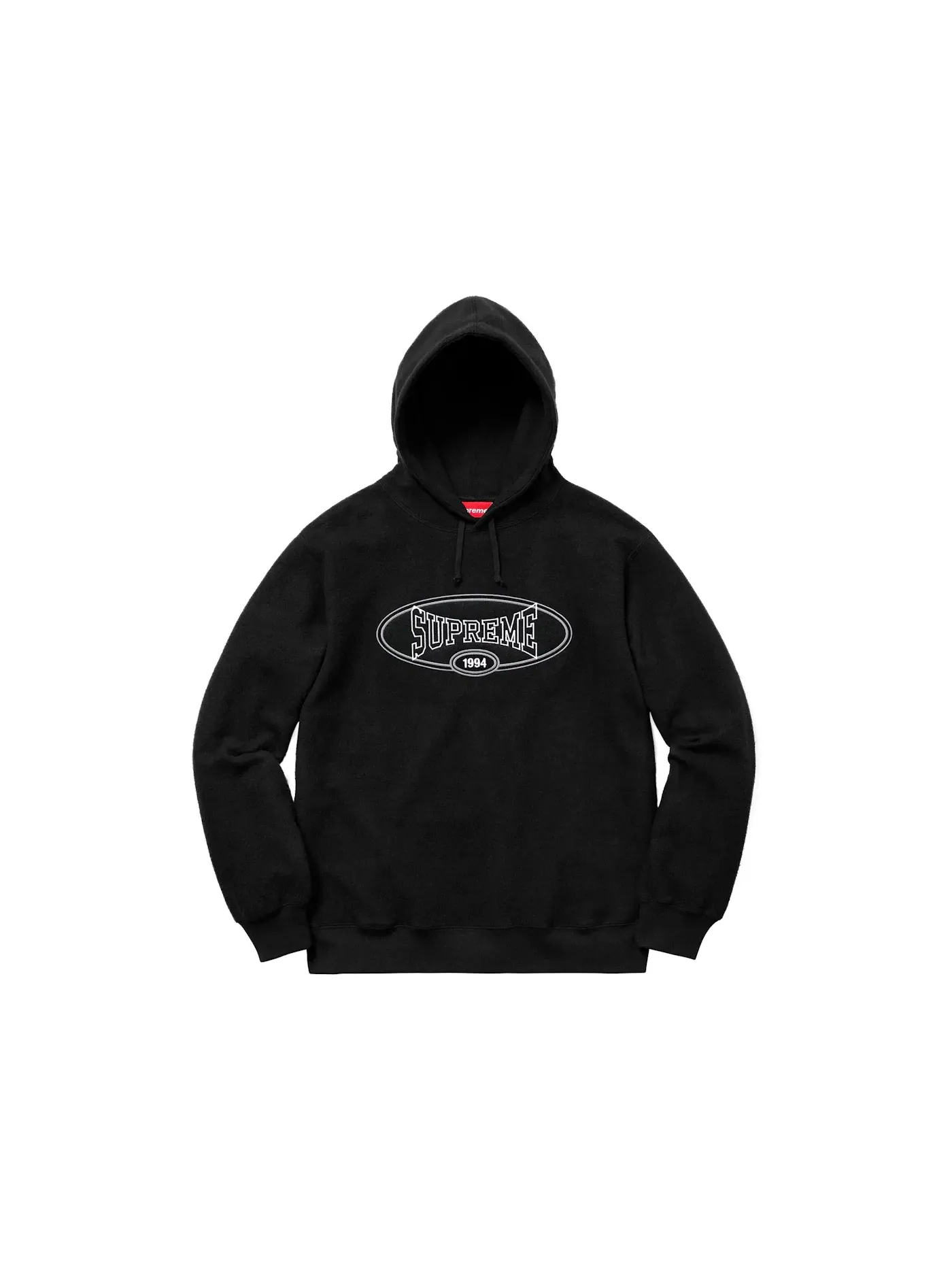 Мужской худи с капюшоном из флиса Supreme SS18 — изображение 1 из 1, черный
