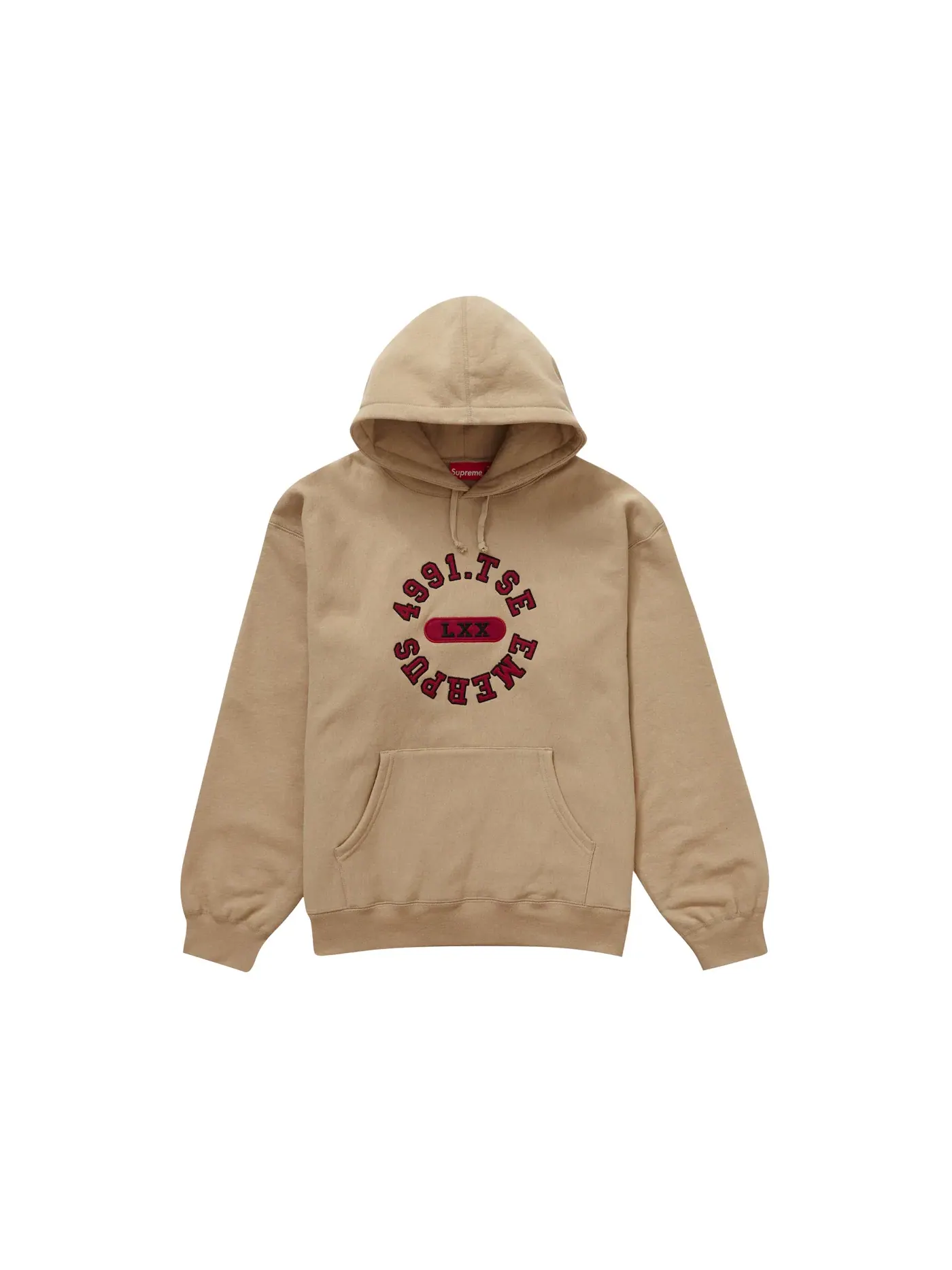 Мужской худи Reverse Hooded Sweatshirt Supreme — изображение 1 из 1, темный бежевый