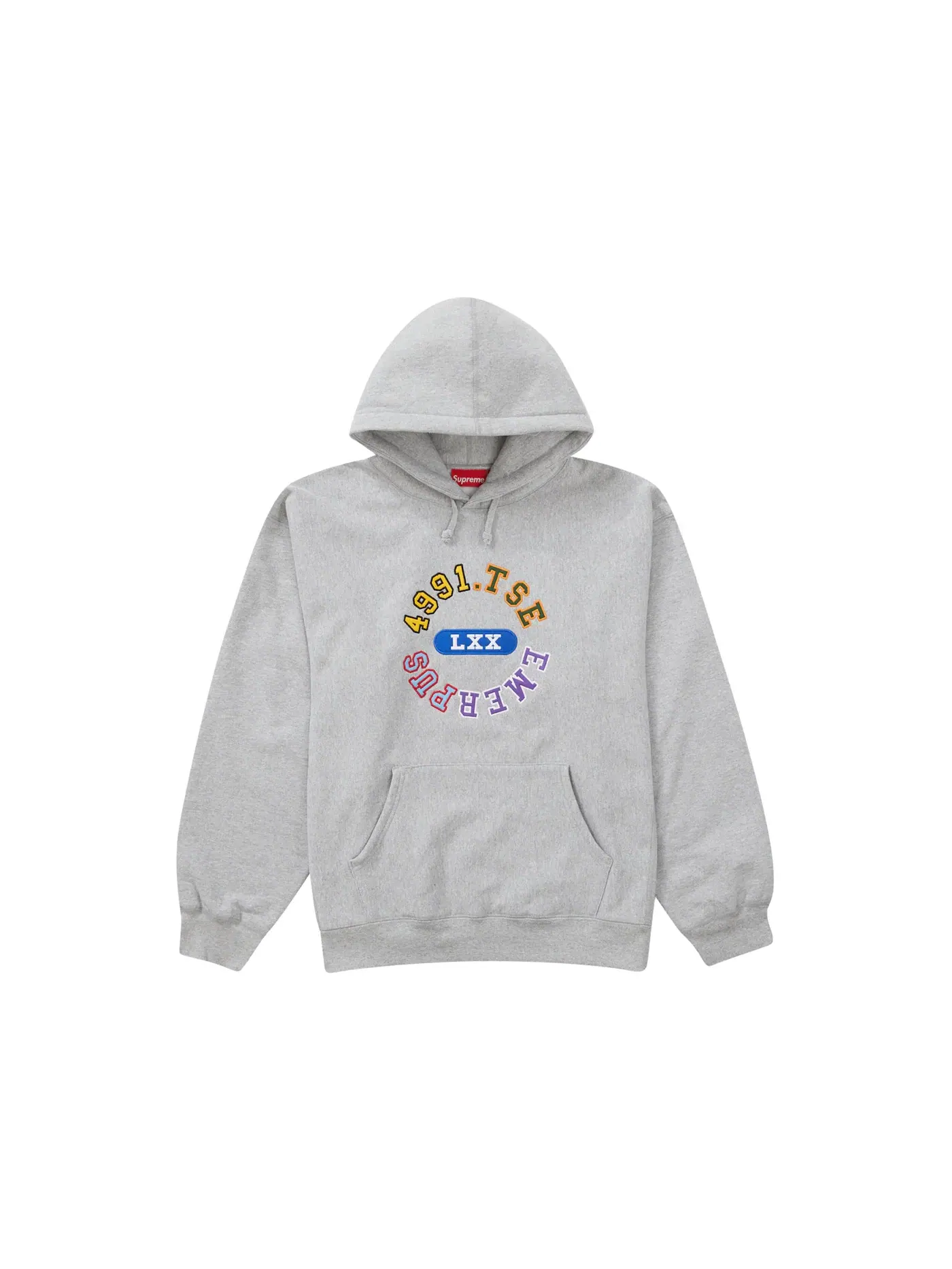 Мужской свитшот с капюшоном Supreme Heather Grey — изображение 1 из 1