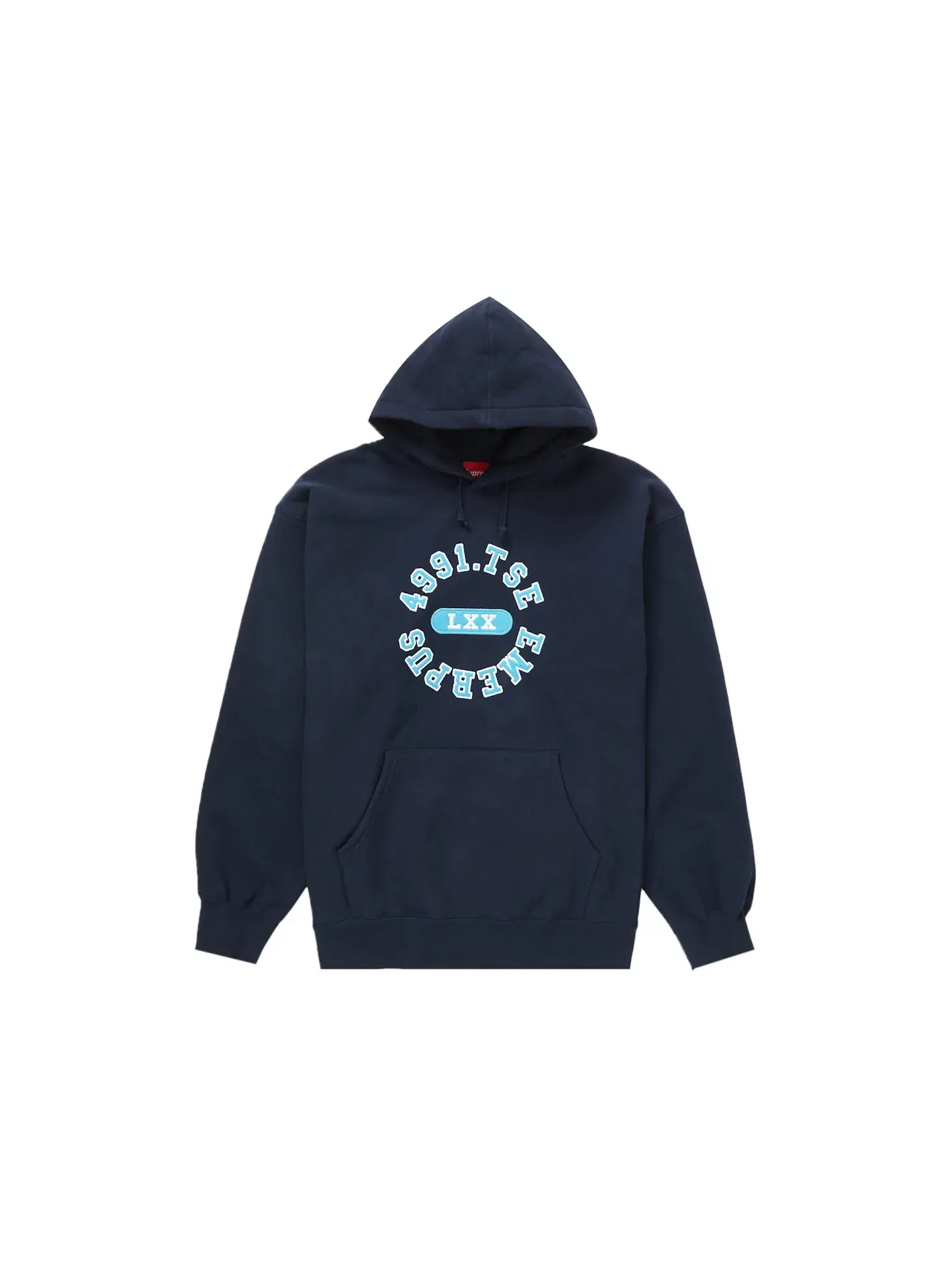 Мужской худи с капюшоном Supreme Reverse Hooded Sweatshirt — изображение 1 из 1, темно-синий