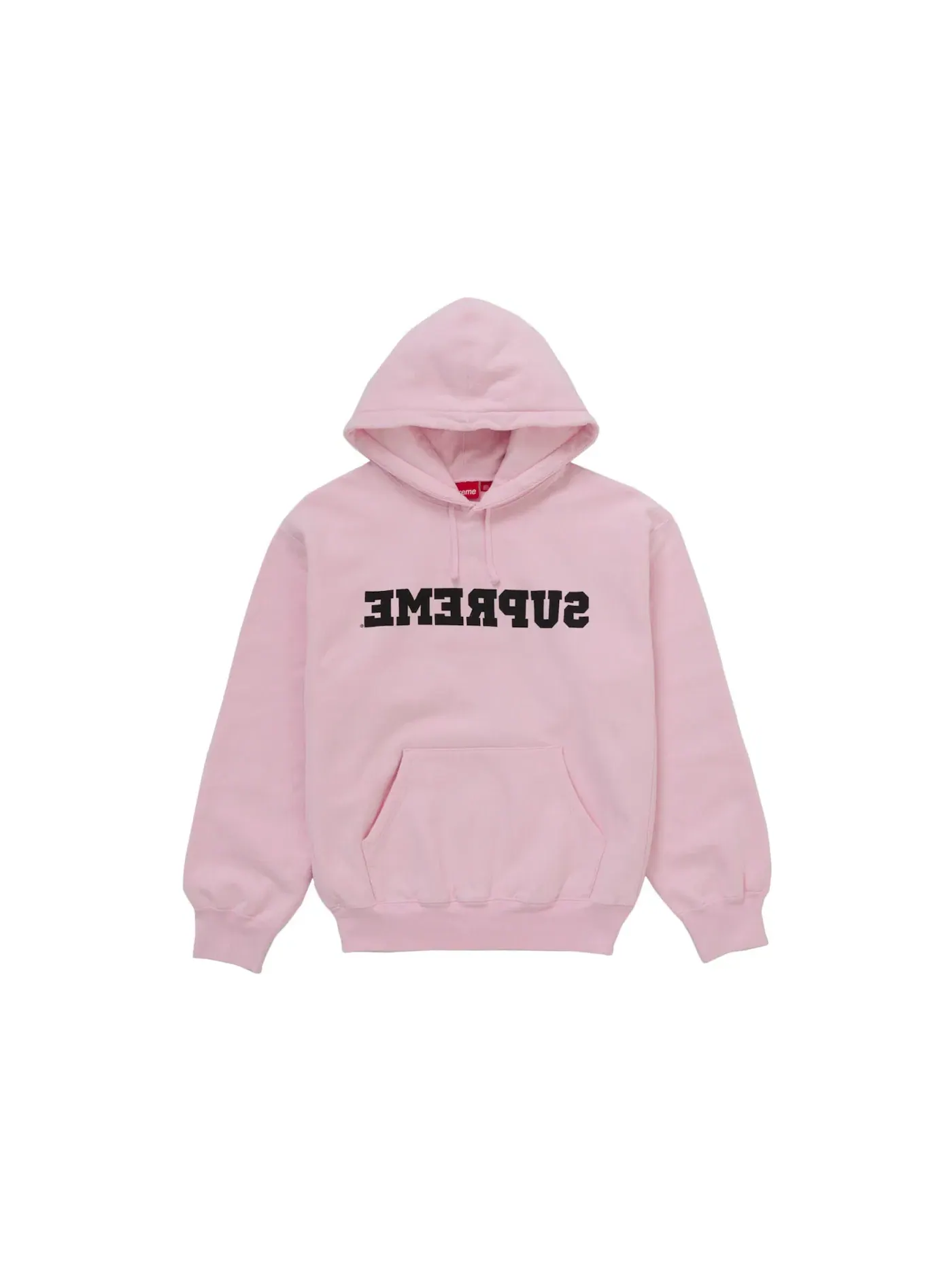 Мужской свитшот Reverse Hooded с принтом Supreme — изображение 1 из 1, розовый