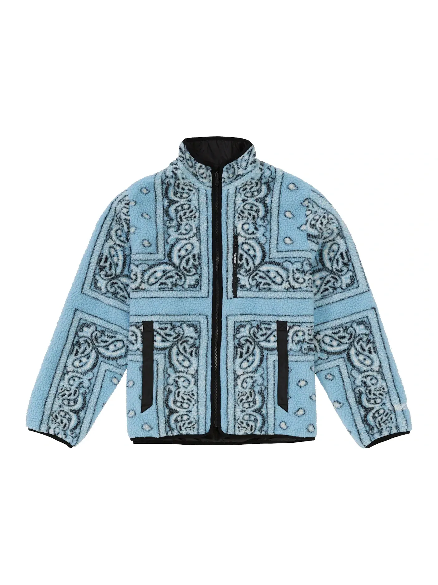 Мужская куртка-флиска двусторонняя Reversible Bandana Fleece Jacket Supreme — изображение 1 из 3, светлый синий