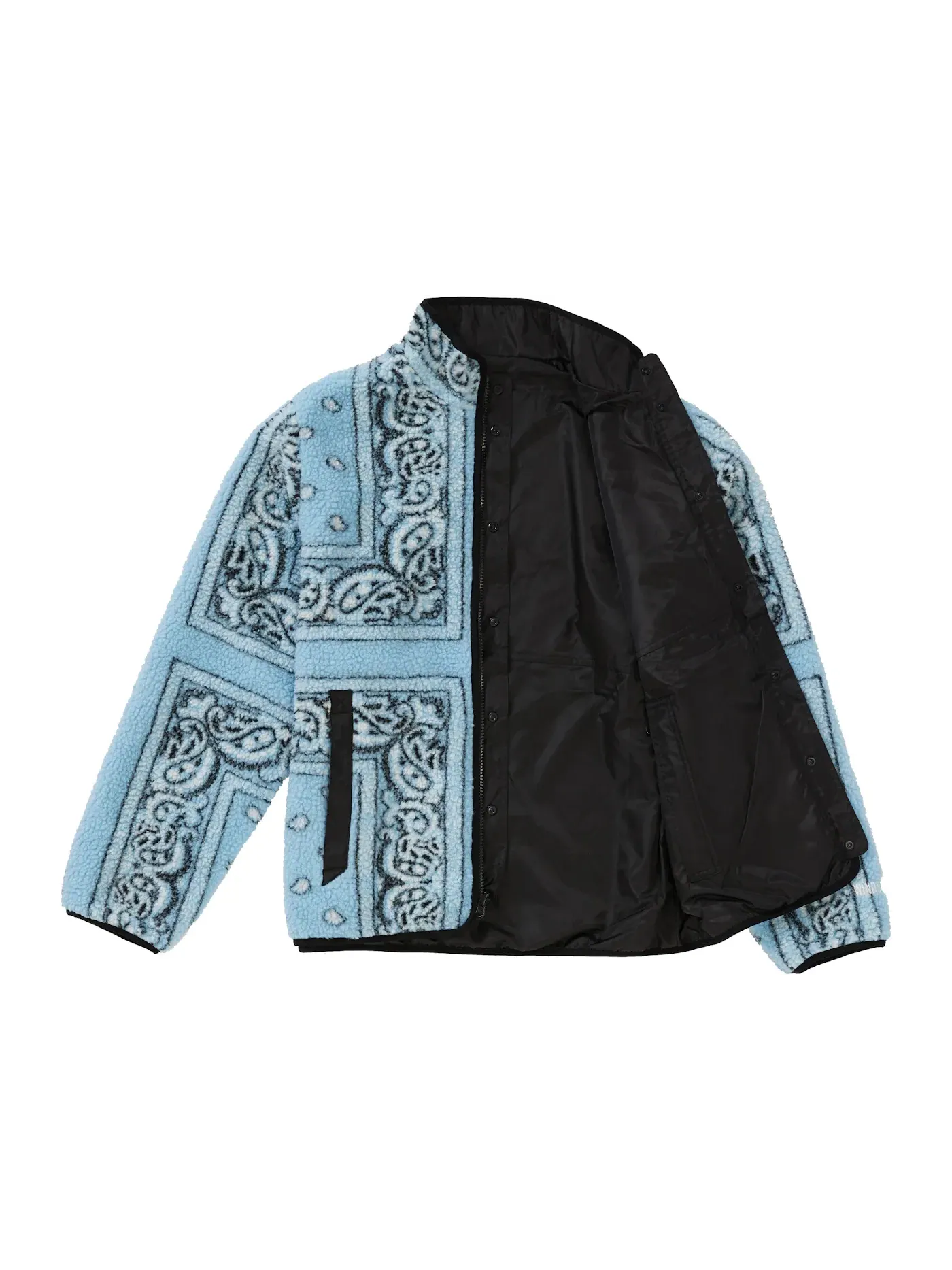 Мужская куртка-флиска двусторонняя Reversible Bandana Fleece Jacket Supreme — изображение 2 из 3, светлый синий