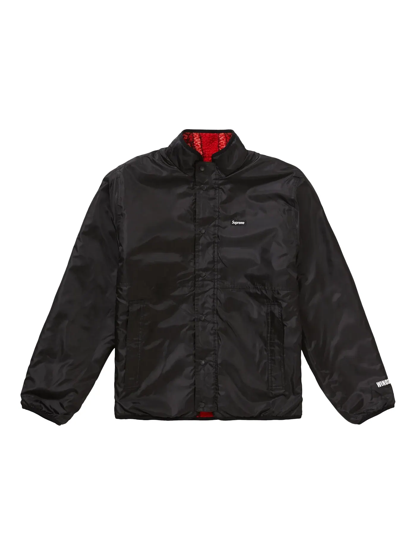 Мужская куртка с принтом Reversible Bandana Fleece Jacket Supreme — изображение 3 из 3, красный