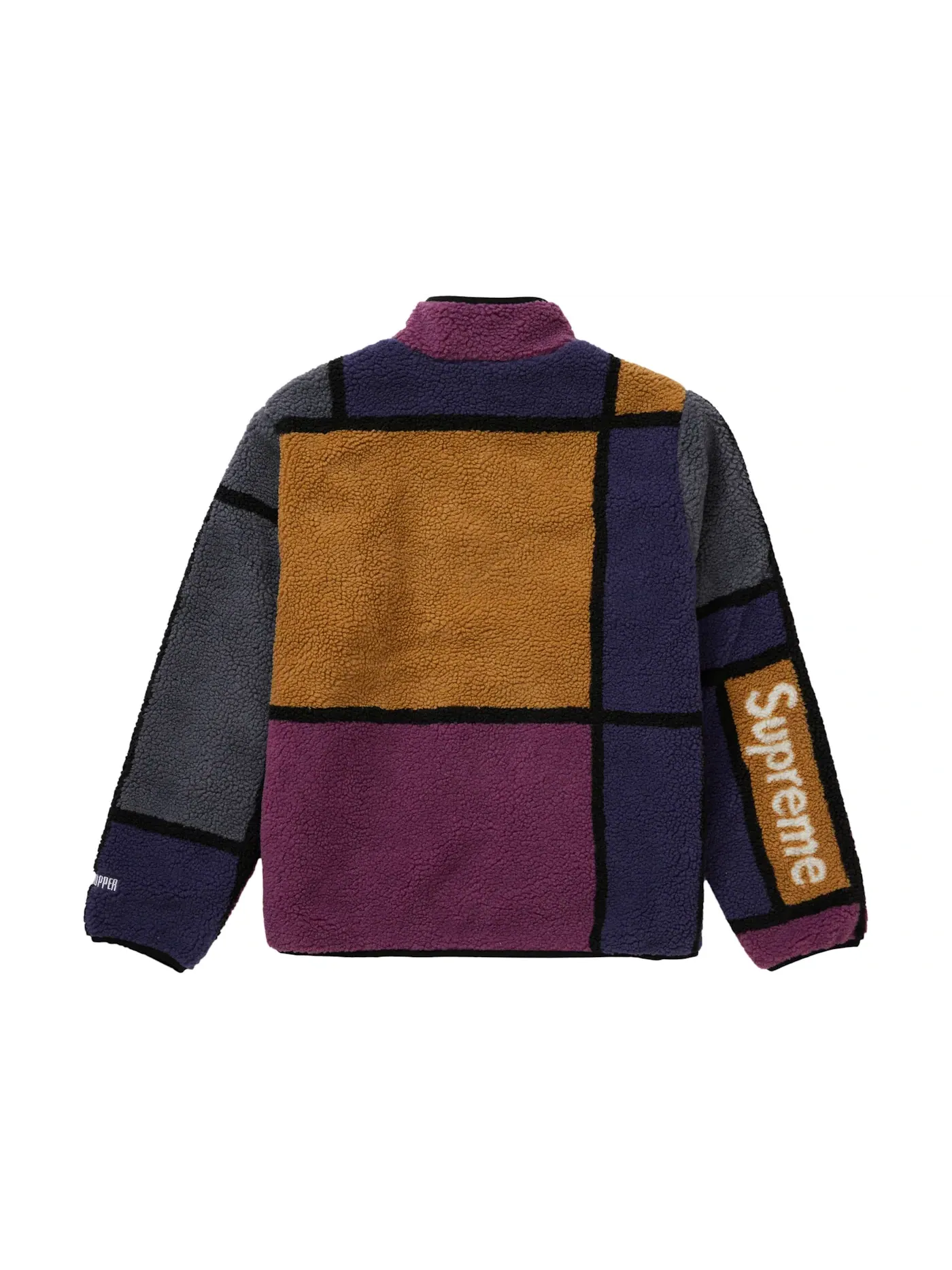 Мужской флисовый жакет с принтом Supreme Reversible Fleece Jacket — изображение 2 из 4, фиолетовый