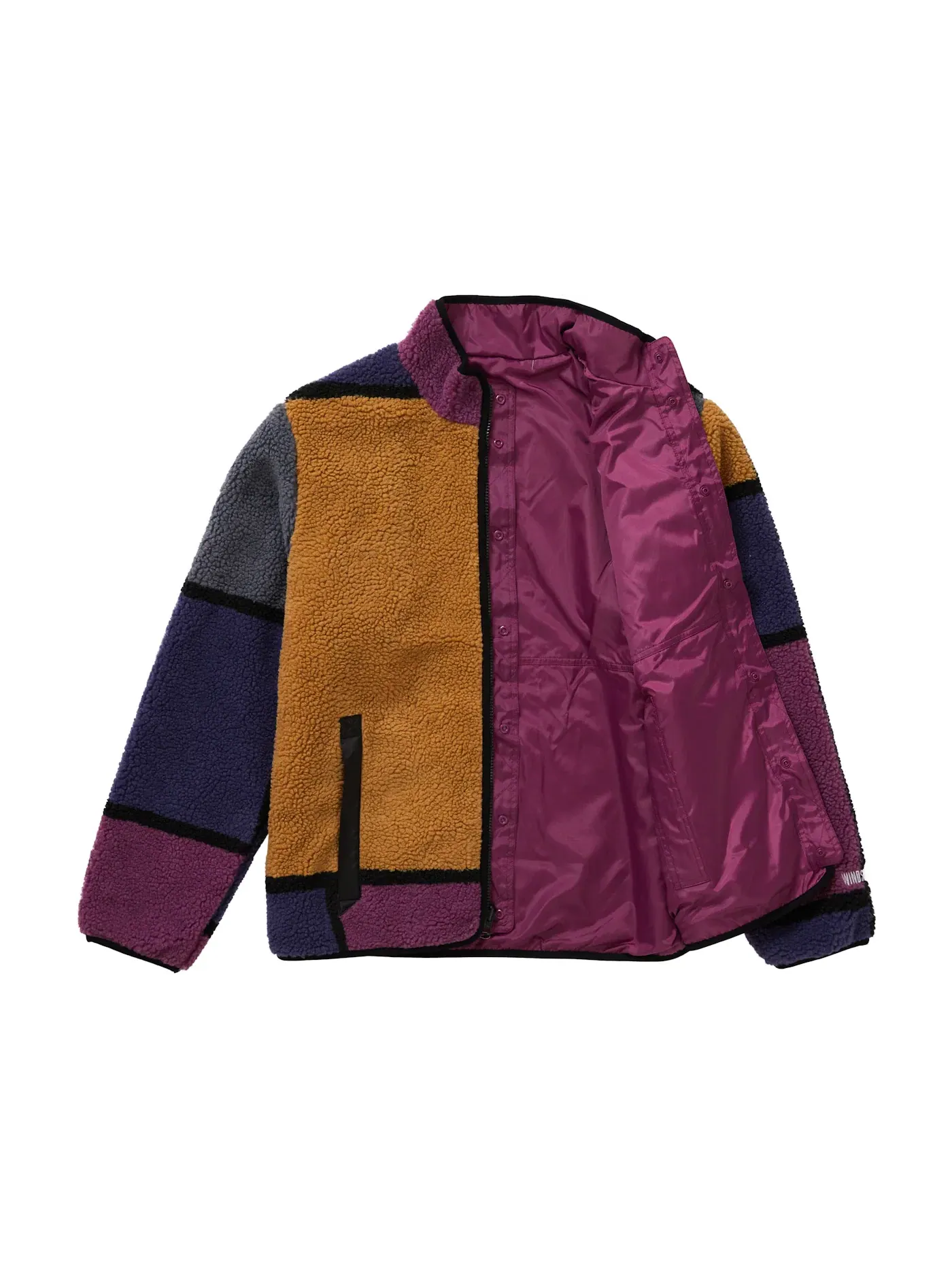 Мужской флисовый жакет с принтом Supreme Reversible Fleece Jacket — изображение 3 из 4, фиолетовый