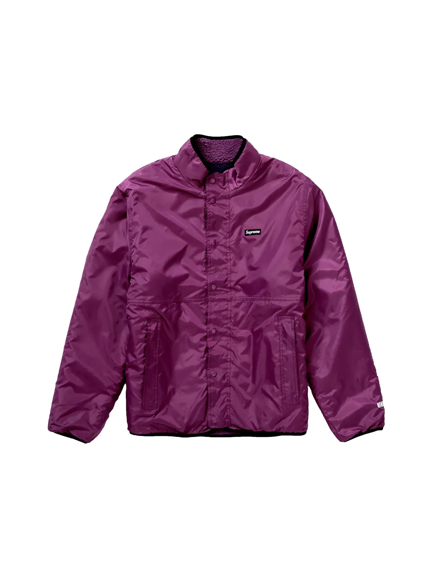 Мужской флисовый жакет с принтом Supreme Reversible Fleece Jacket — изображение 4 из 4, фиолетовый