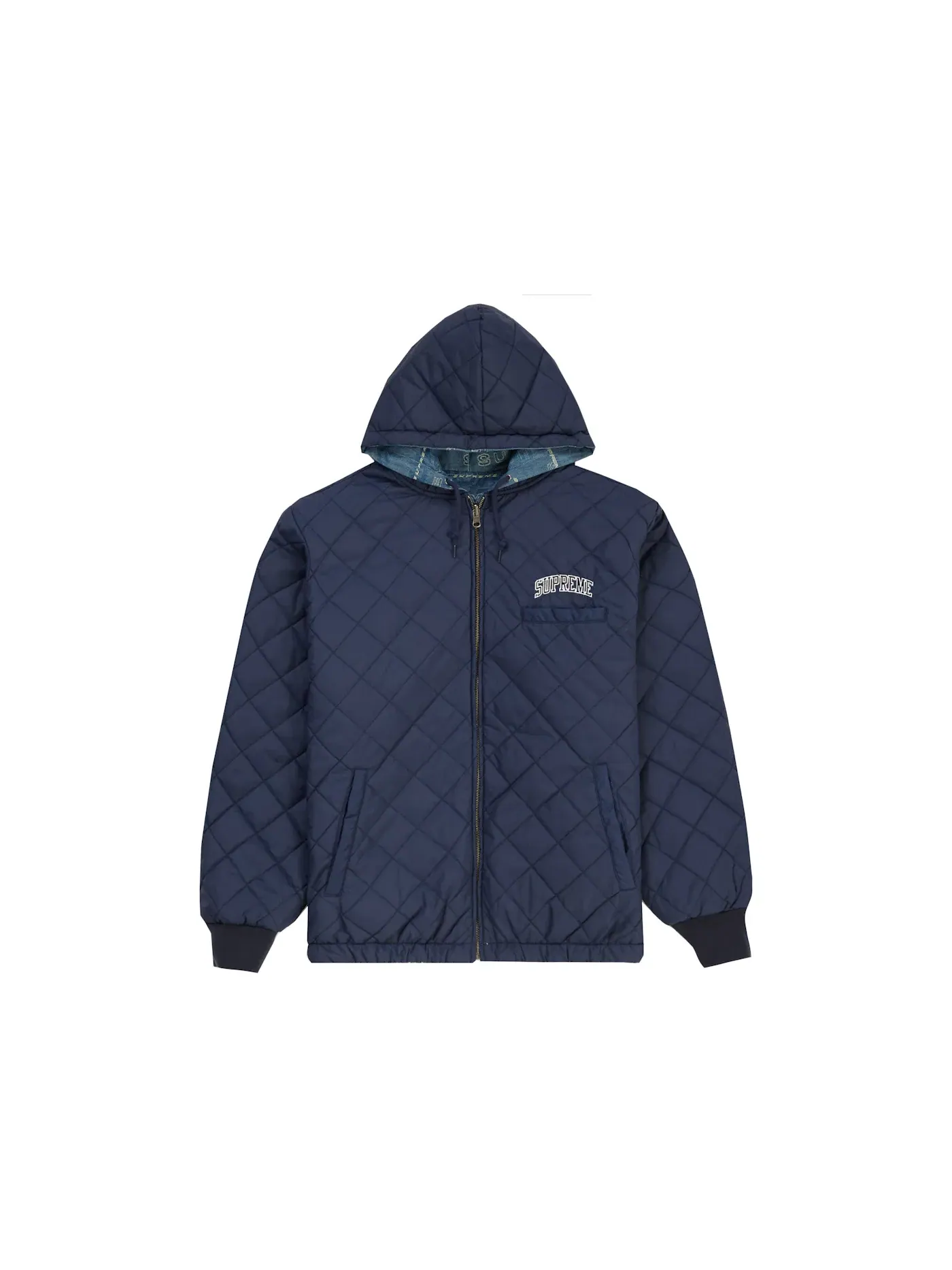 Мужская куртка-джинсовка двусторонняя Supreme Reversible Dimensions Logo Denim Work Jacket — изображение 4 из 4, синий