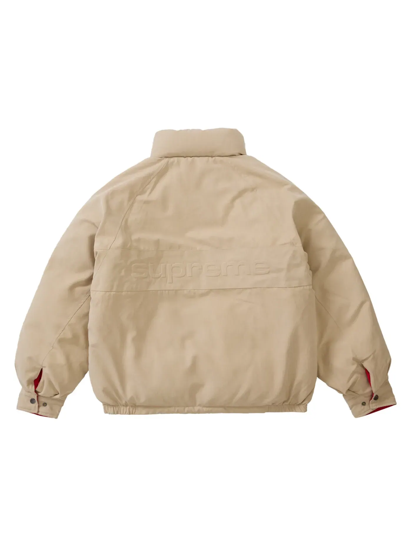 Мужская пуховая куртка-пуховик двусторонняя Supreme — изображение 3 из 3, бежевый
