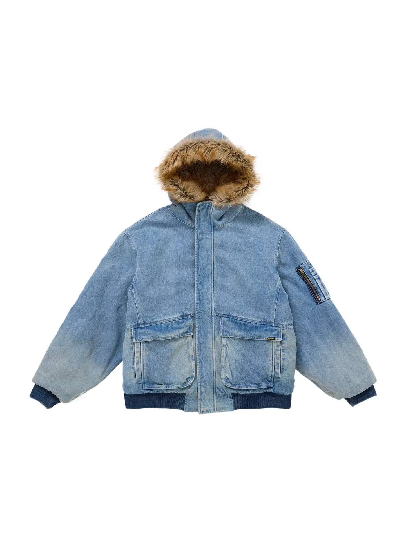 Мужская куртка двусторонняя из искусственного меха с капюшоном Supreme Jacket — изображение 1 из 5, синий