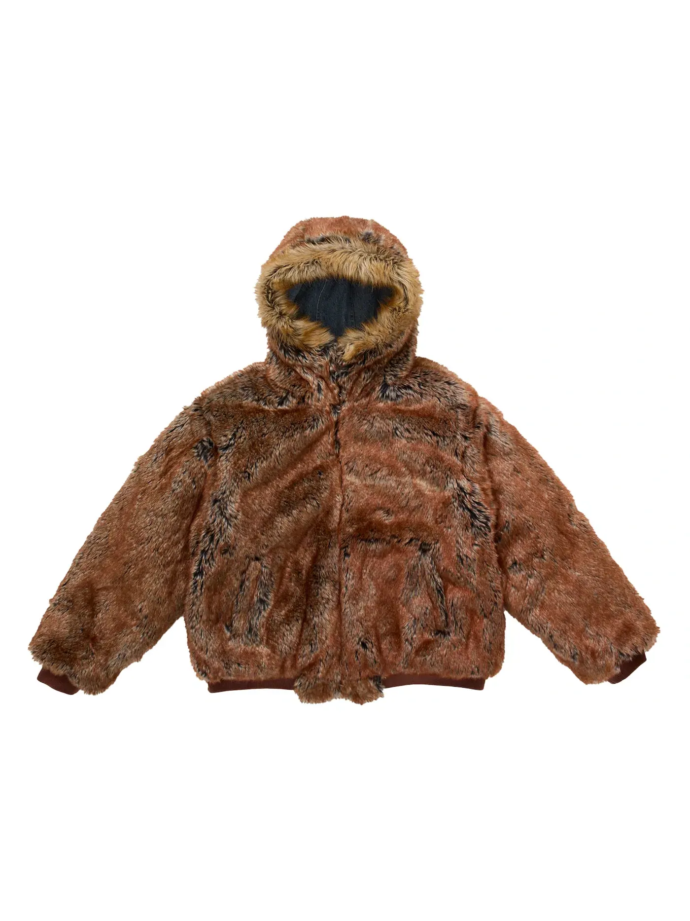 Мужская куртка двусторонняя из искусственного меха с капюшоном Supreme Jacket — изображение 4 из 5, синий