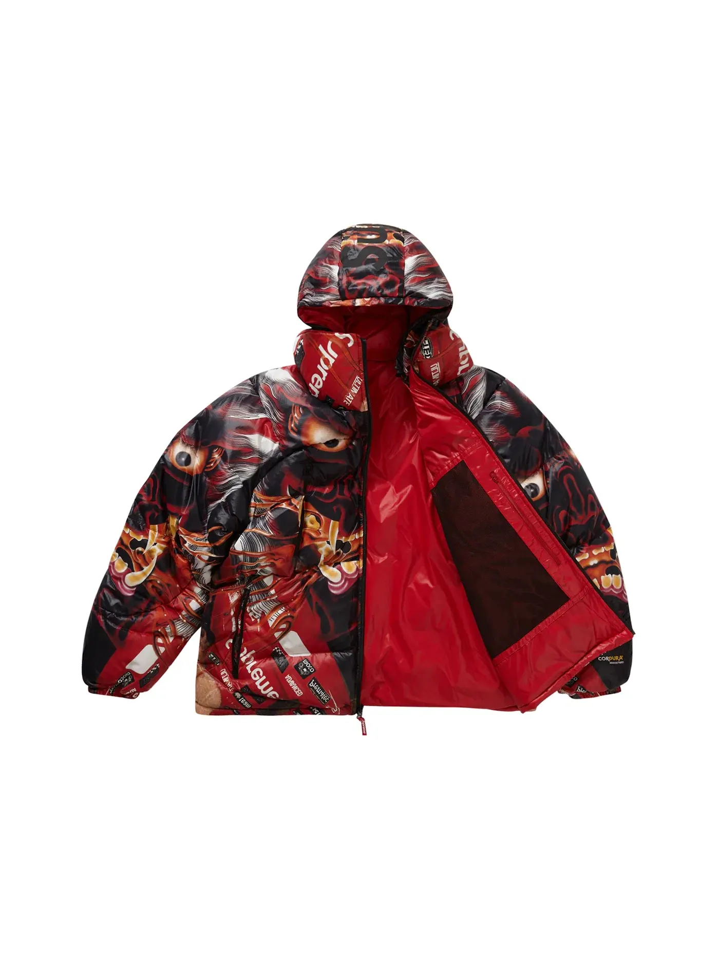 Мужская пуховая куртка с принтом Supreme Featherweight Down Puffer Jacket — изображение 2 из 3, красный