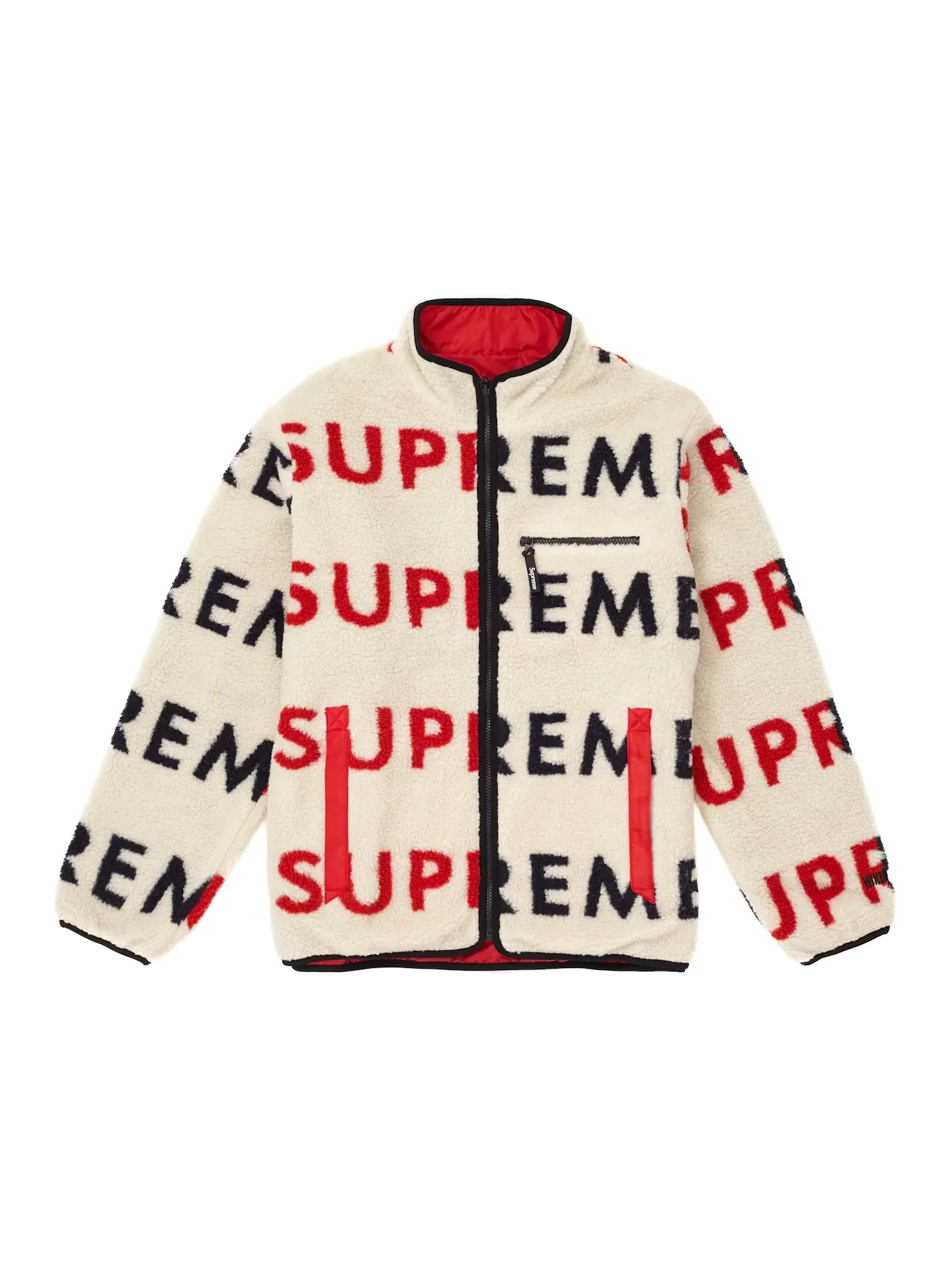 Мужская куртка двусторонняя с принтом Supreme — изображение 1 из 1, прозрачный