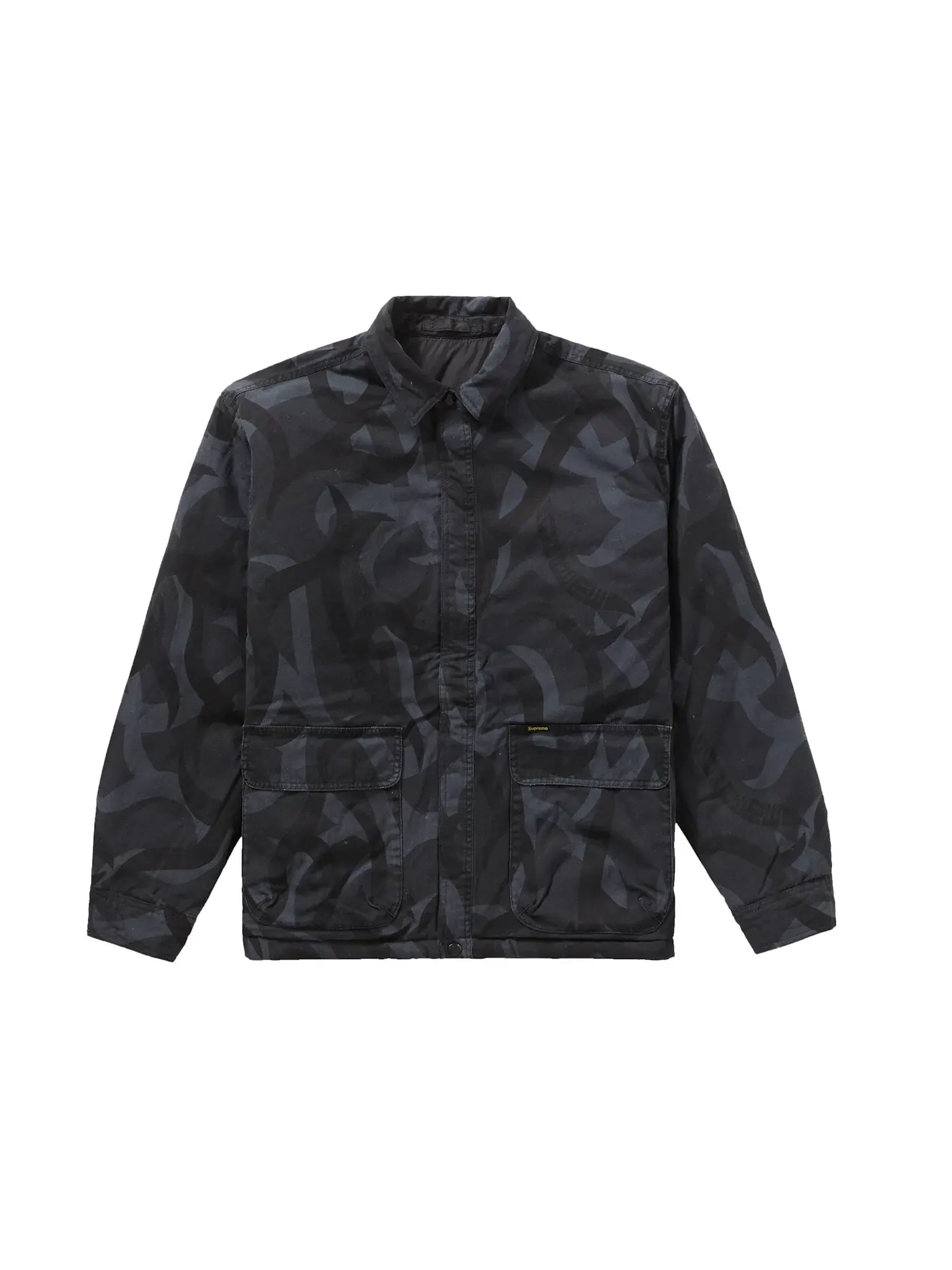 Мужская куртка утепленная с принтом Puffy Work Jacket Supreme — изображение 1 из 4, черный