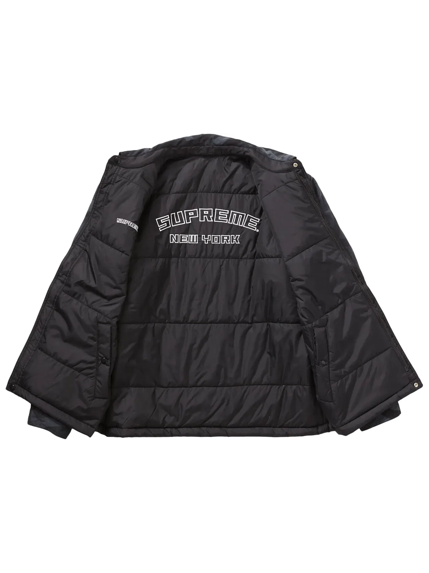 Мужская куртка утепленная с принтом Puffy Work Jacket Supreme — изображение 3 из 4, черный