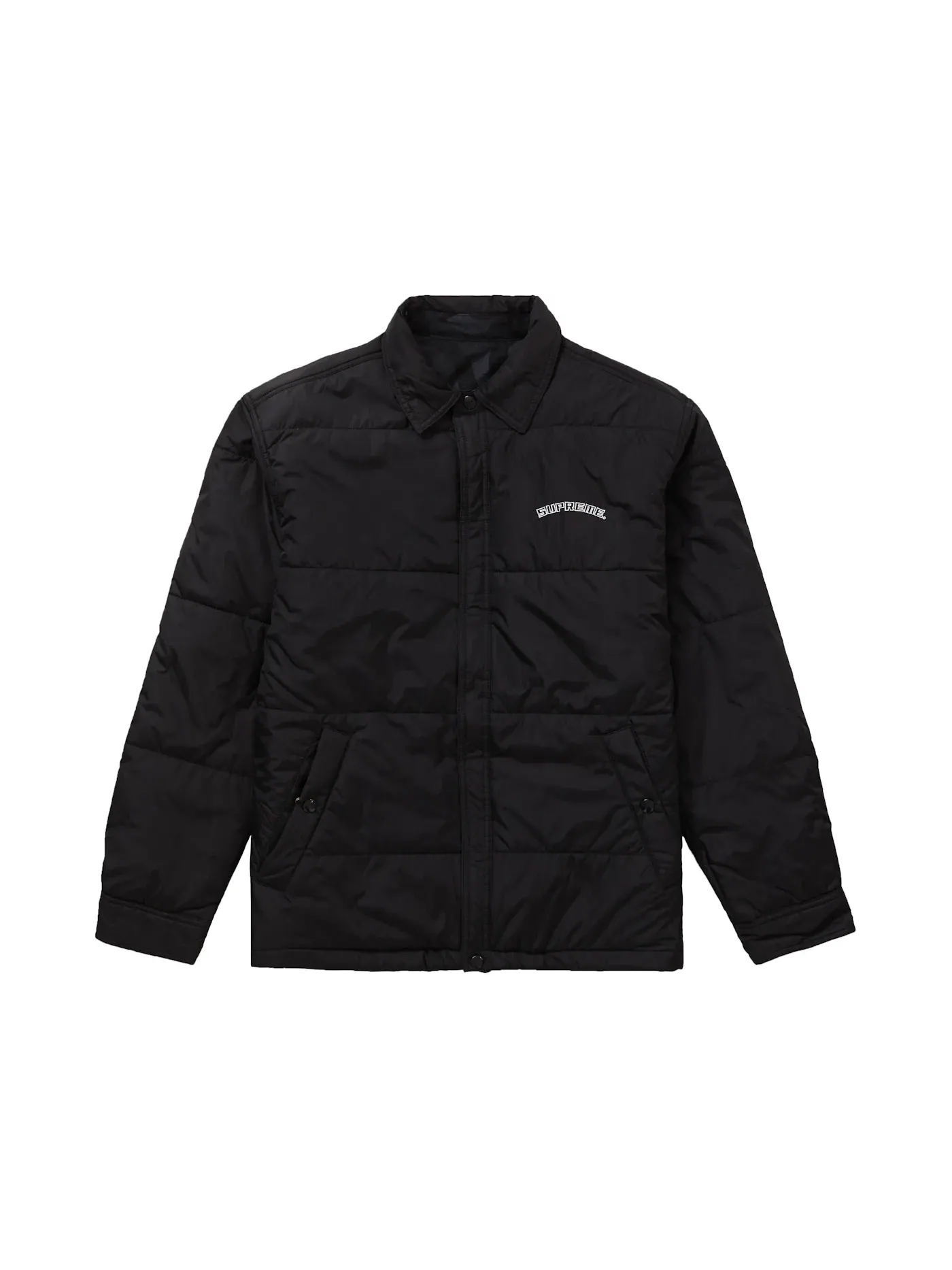 Мужская куртка утепленная с принтом Puffy Work Jacket Supreme — изображение 4 из 4, черный