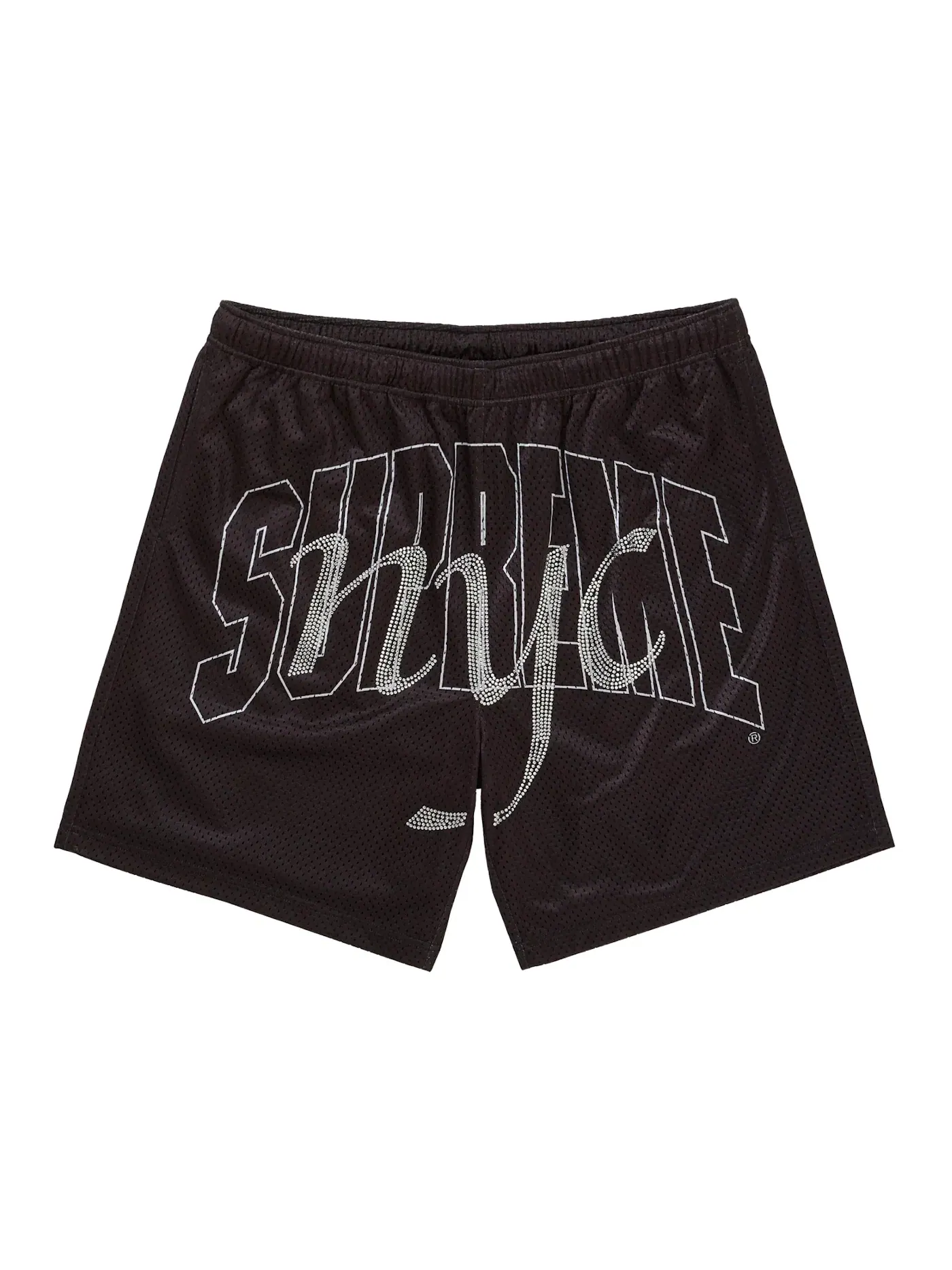 Мужские шорты с отделкой стразами Rhinestone Mesh Short Supreme — изображение 1 из 2, черный