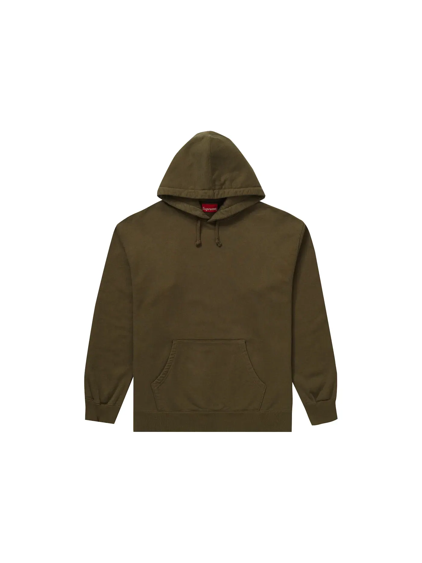 Мужской худи с принтом Supreme Rhinestone Script Dark Olive — изображение 1 из 2