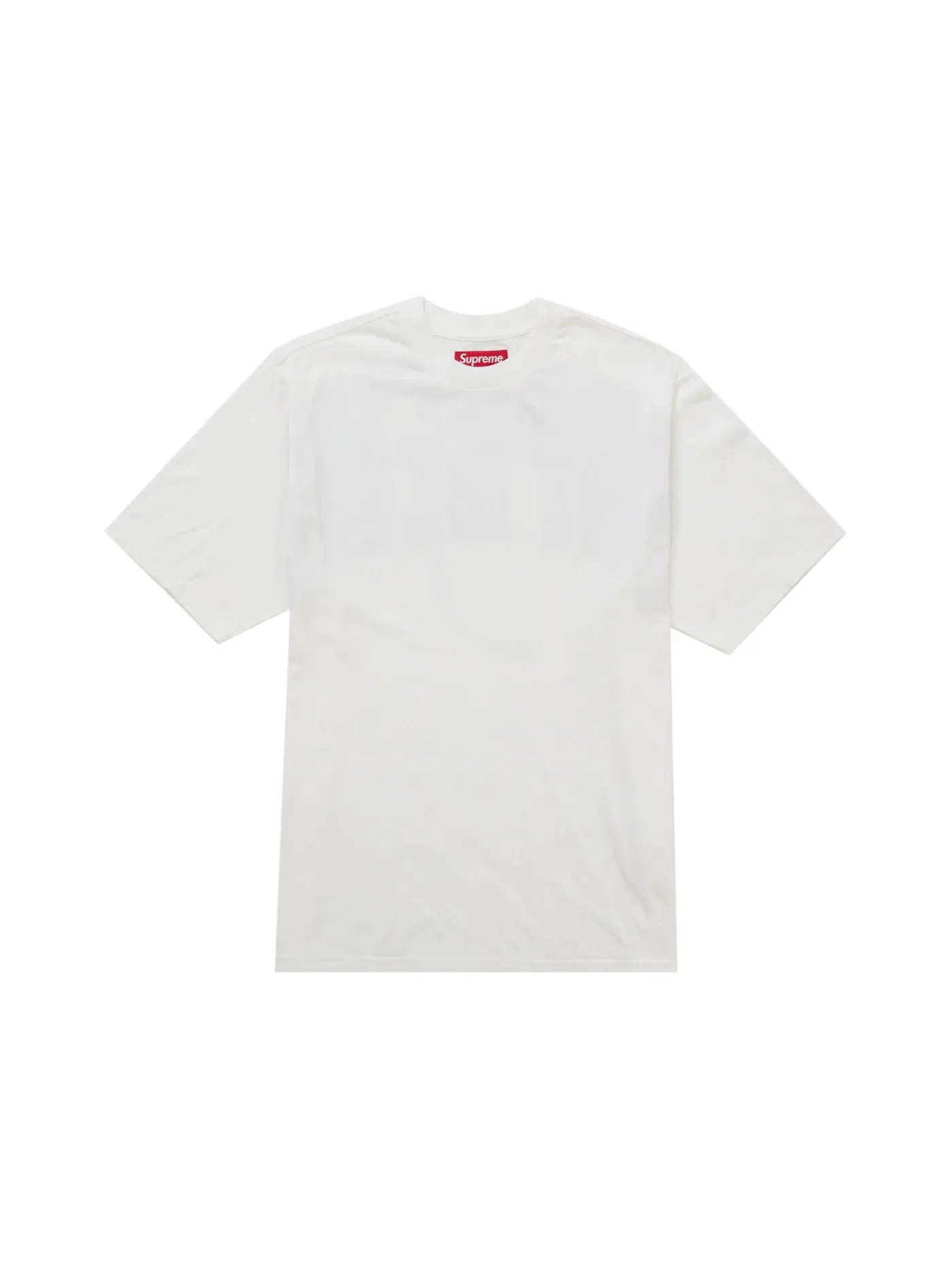 Мужская футболка с принтом Supreme Rhinestone Script S/S Top — изображение 2 из 2, белый