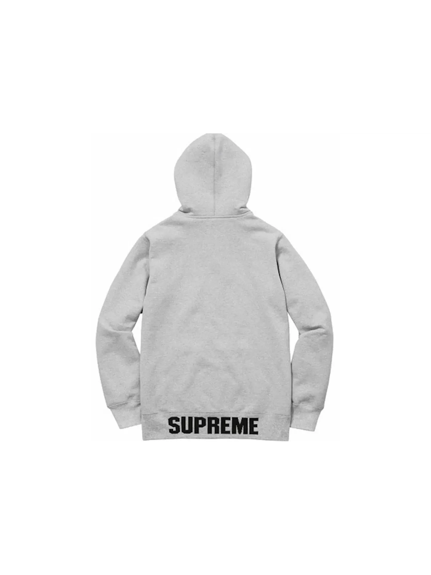Мужская худи с молнией Supreme Rib Logo Zip Up Hoodie — изображение 2 из 2, серый