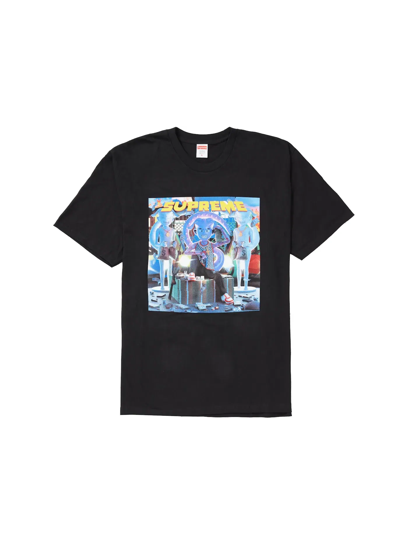 Мужская футболка с принтом Supreme Tee — изображение 1 из 1, черный