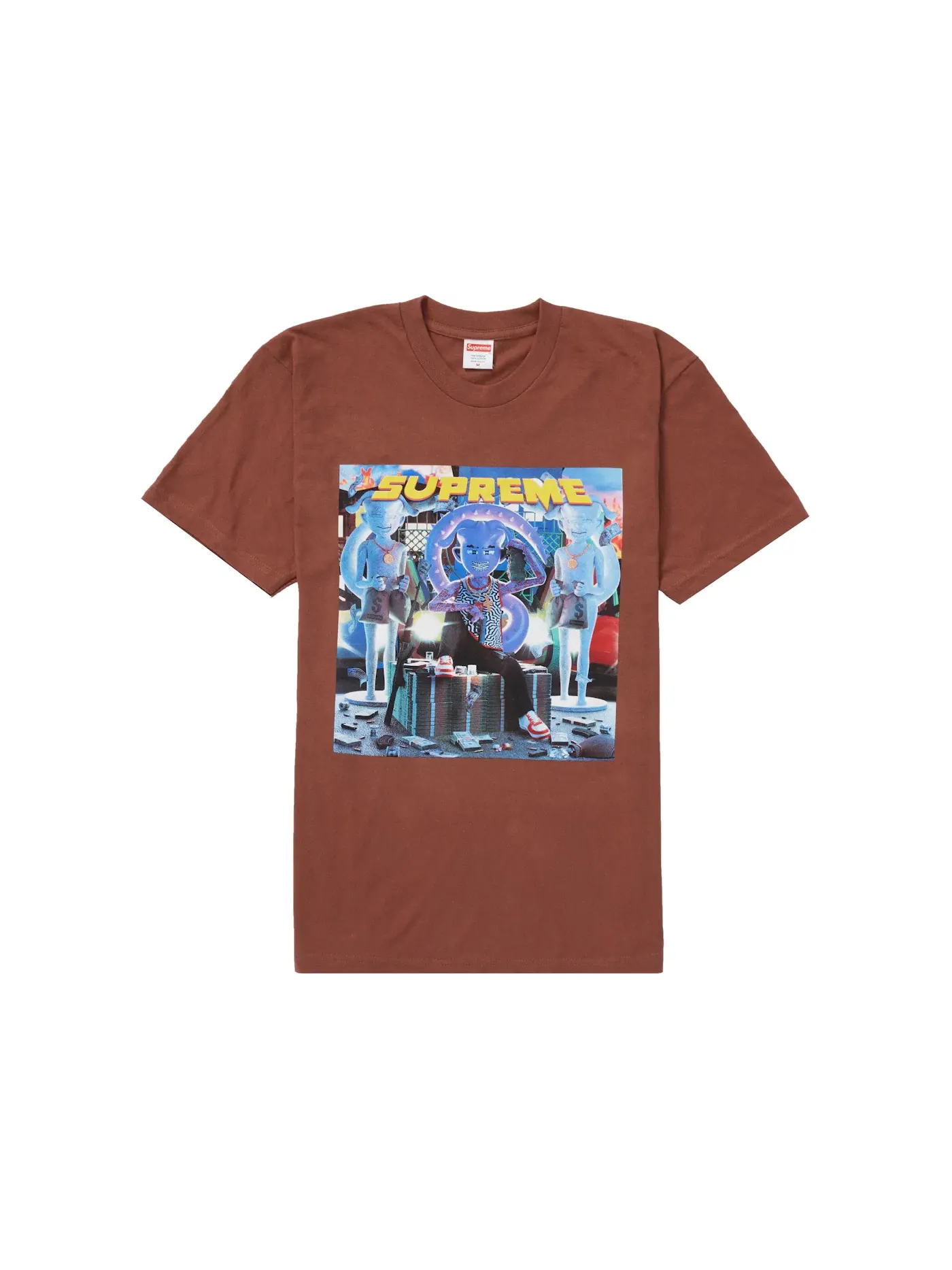 Мужская футболка с принтом Supreme Tee — изображение 1 из 1, коричневый